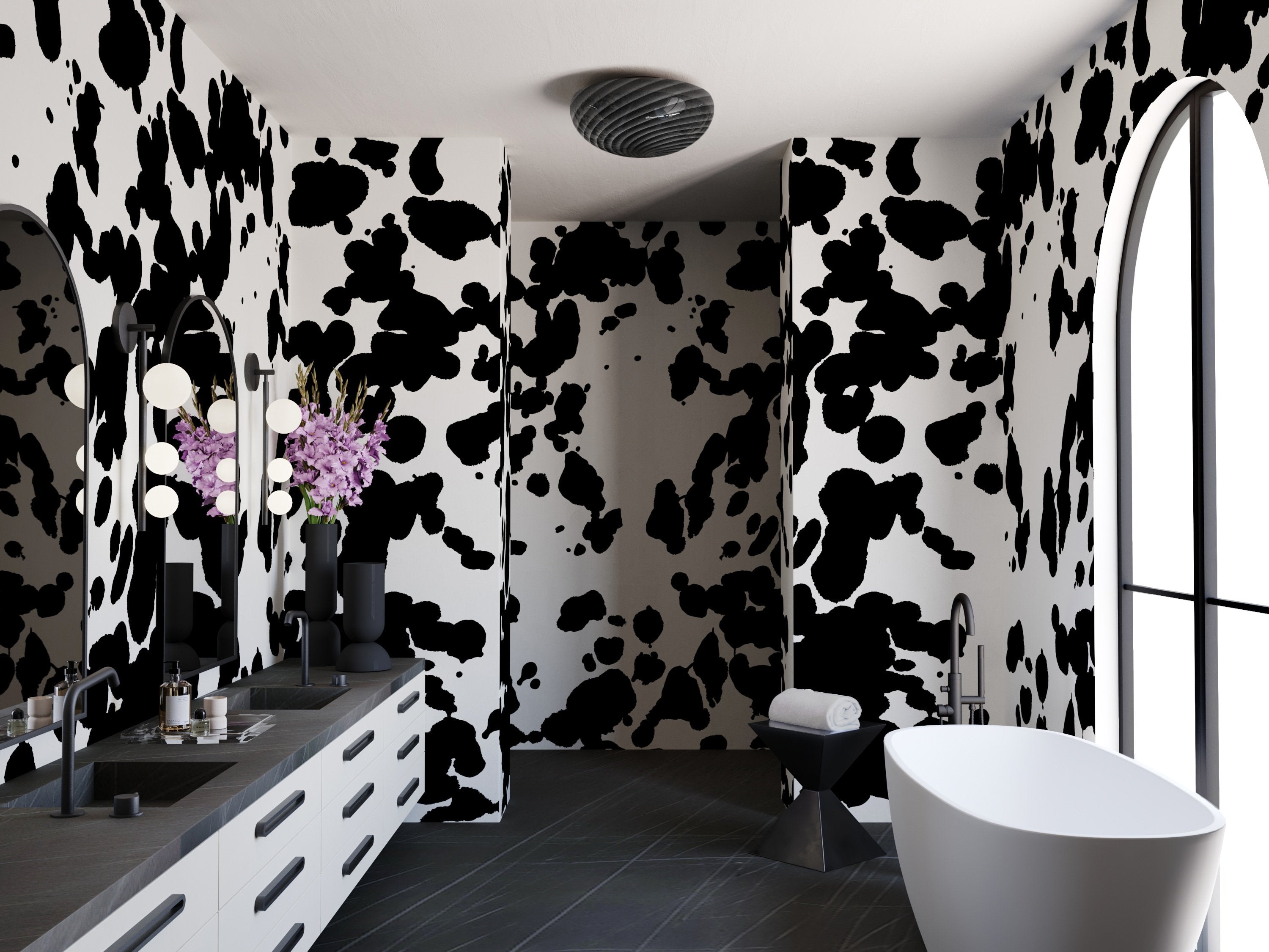 Bovine© Wallpaper in Alabaster