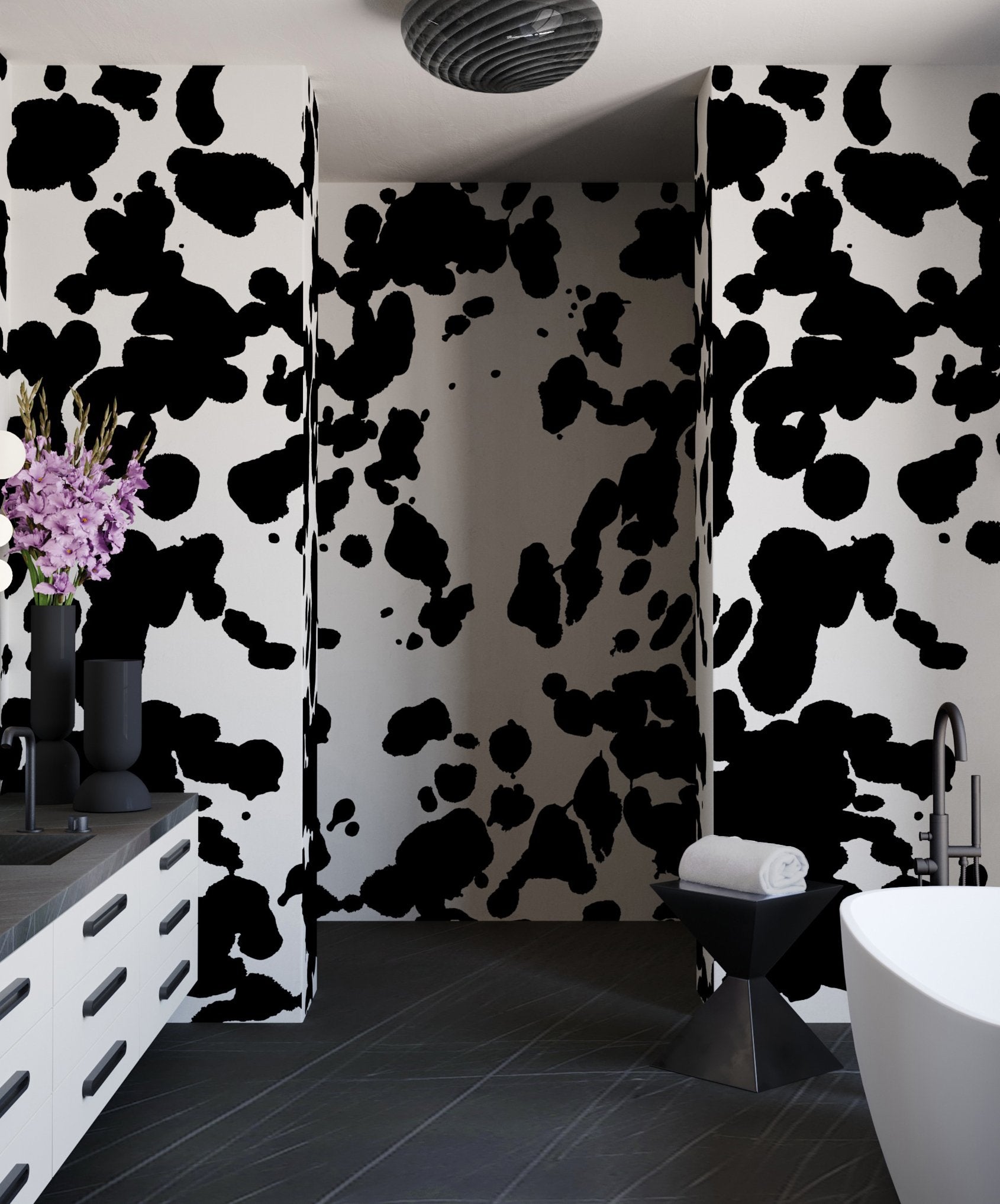 Bovine© Wallpaper in Alabaster