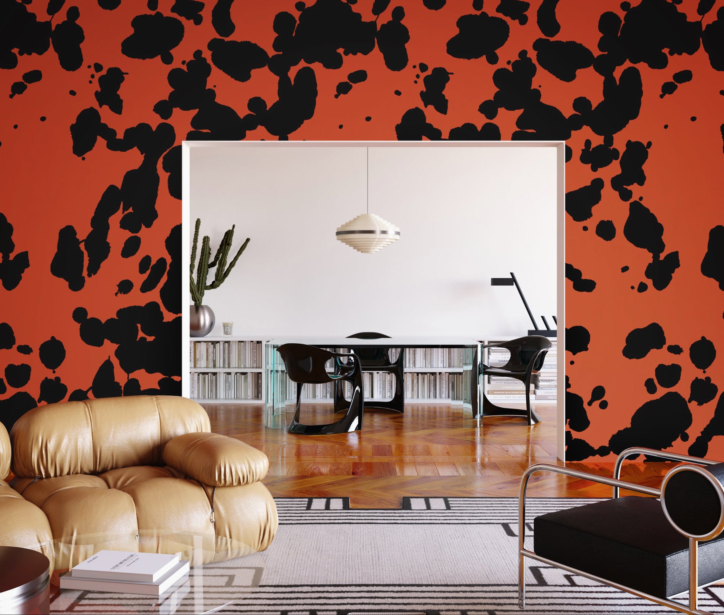 Bovine© Wallpaper in Brick + Black