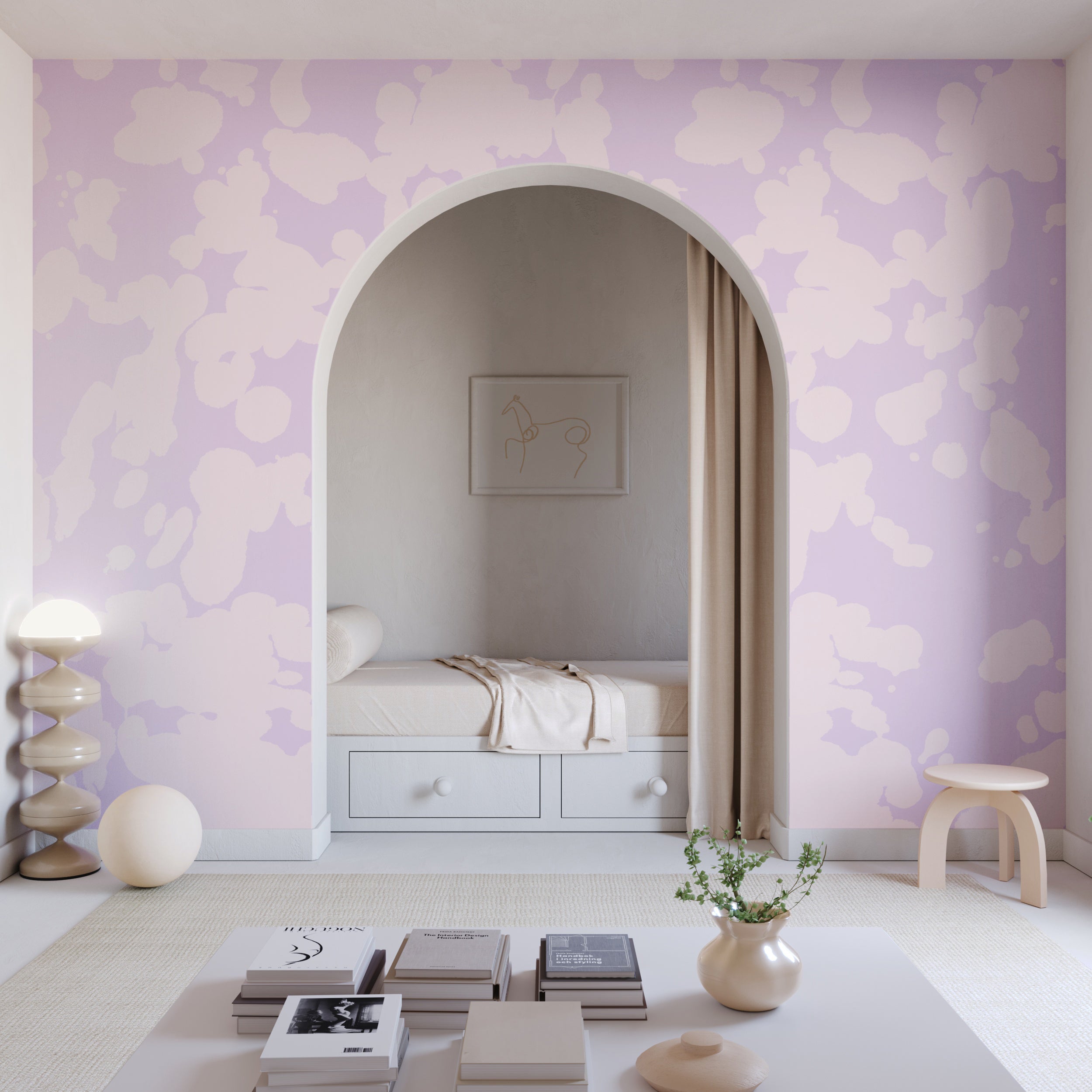 Bovine© Wallpaper in Lilac