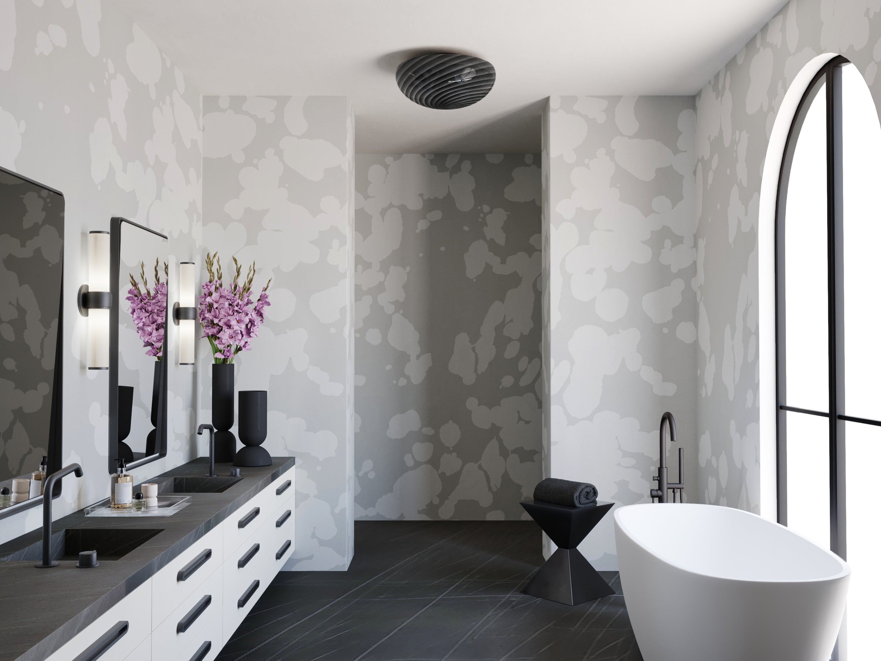 Bovine© Wallpaper in Sky Grey