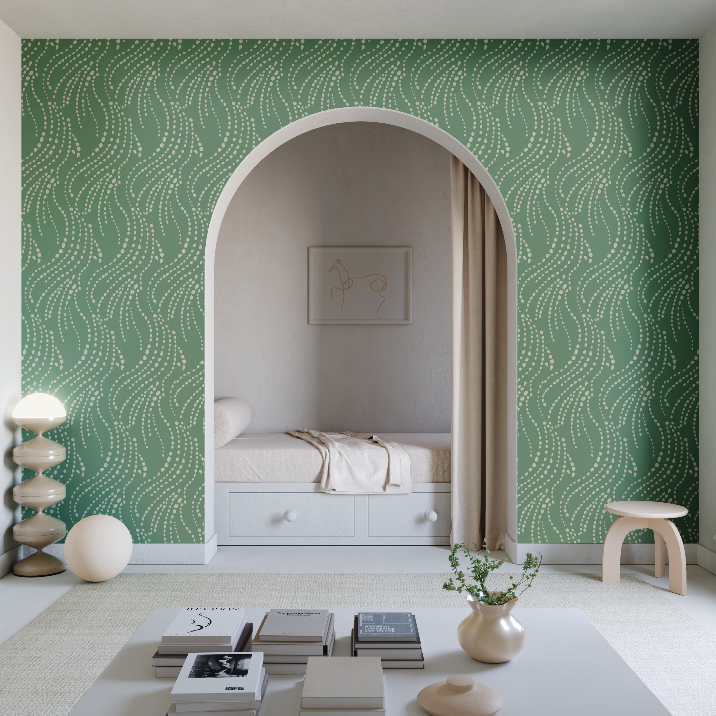 Branding Iron© Wallpaper in Aloe