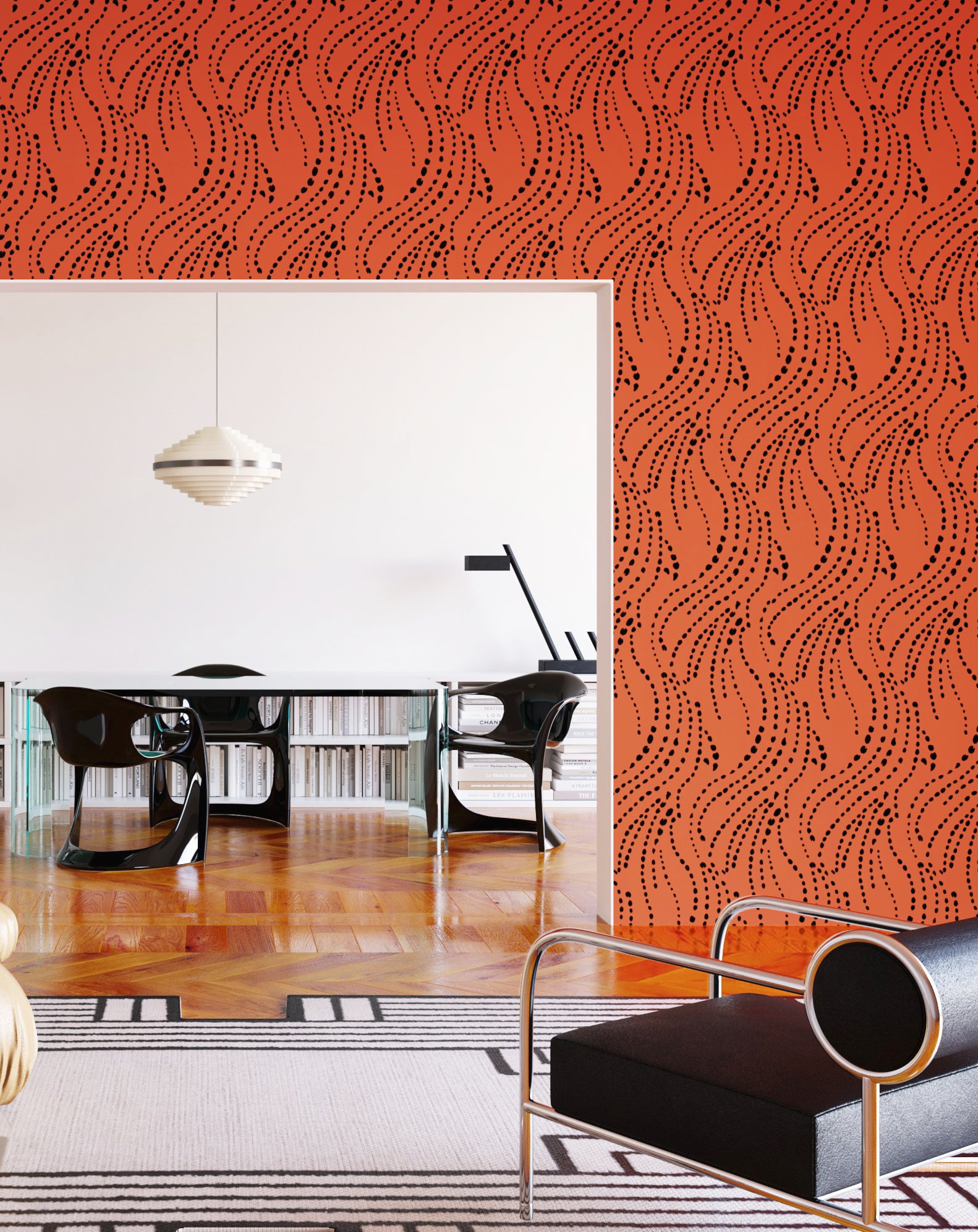 Branding Iron© Wallpaper in Brick + Black