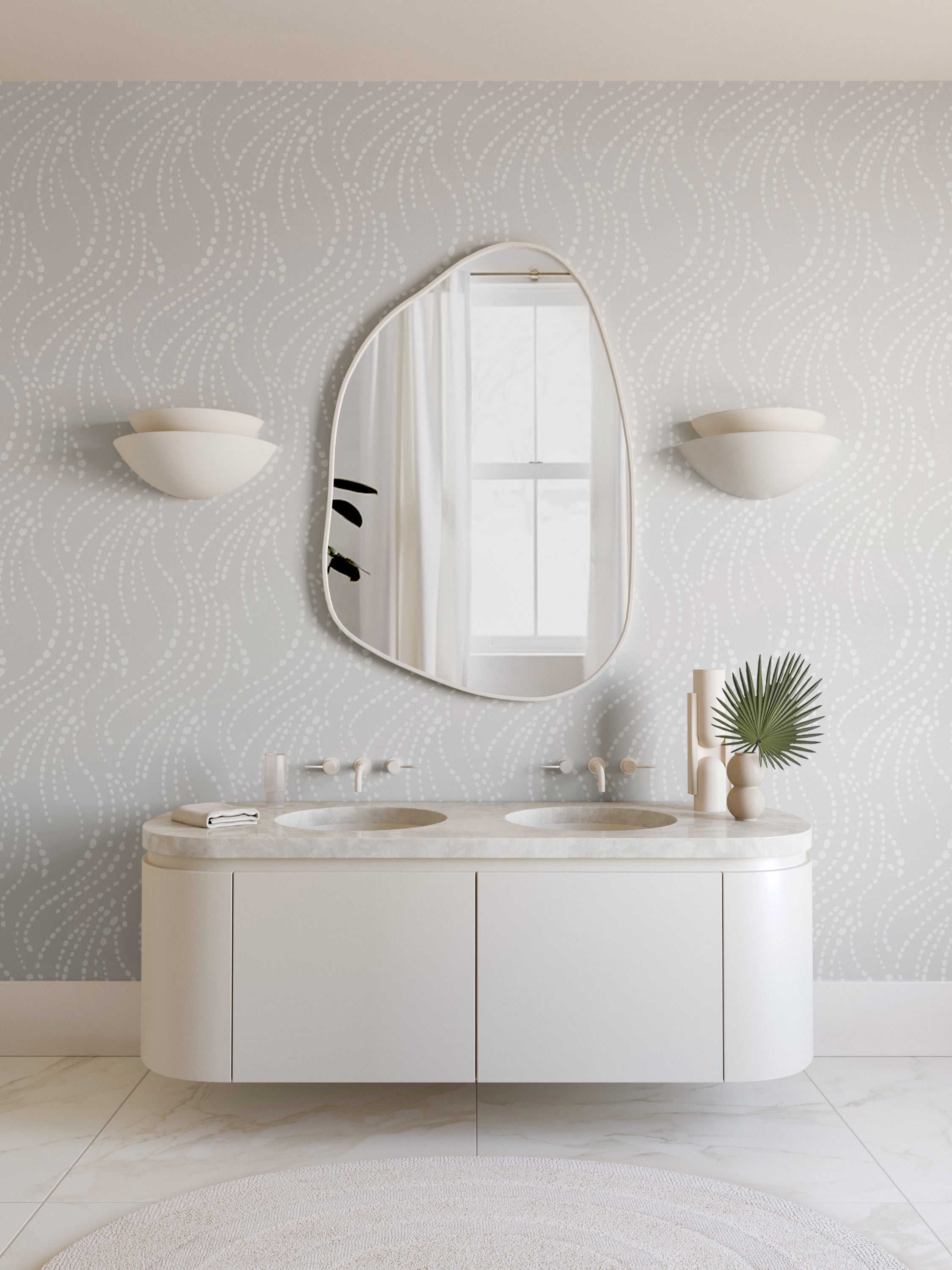 Branding Iron© Wallpaper in Sky Grey