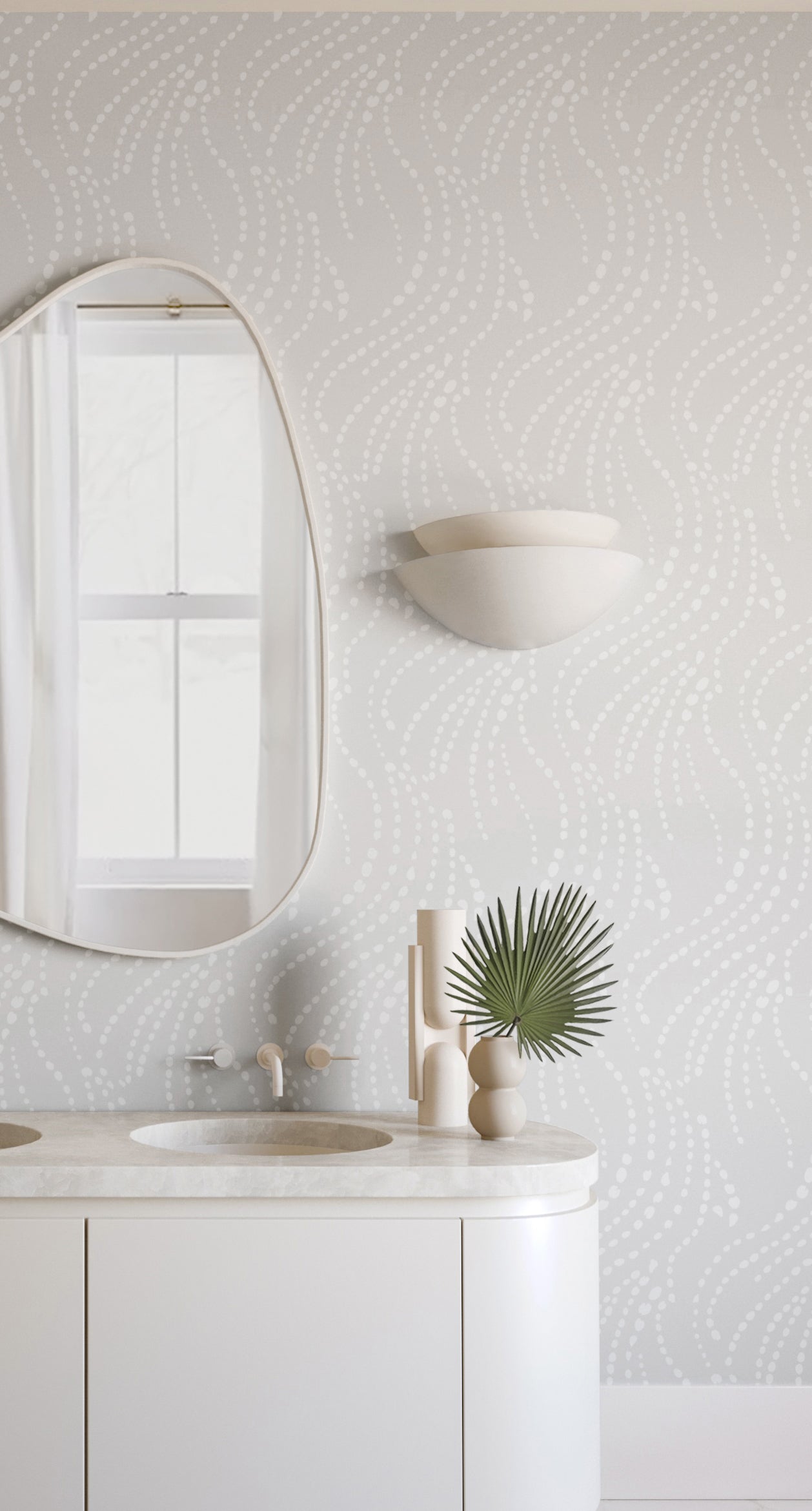 Branding Iron© Wallpaper in Sky Grey