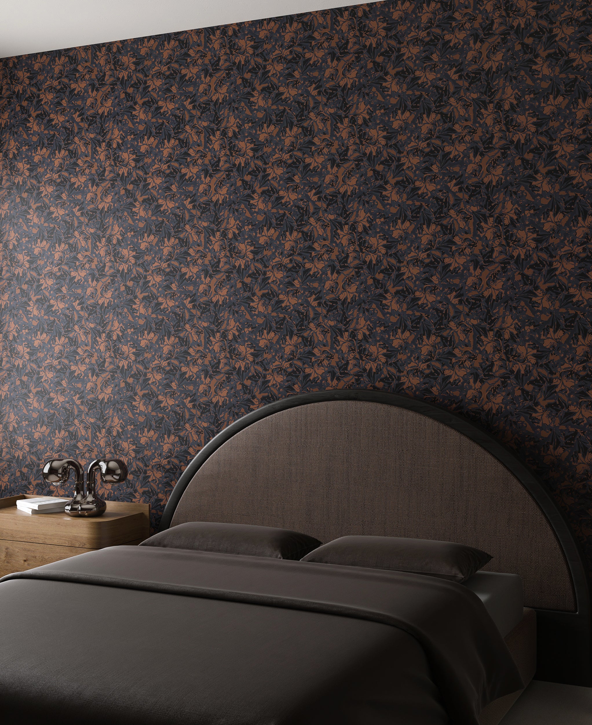 Iris© Wallpaper in Caviar