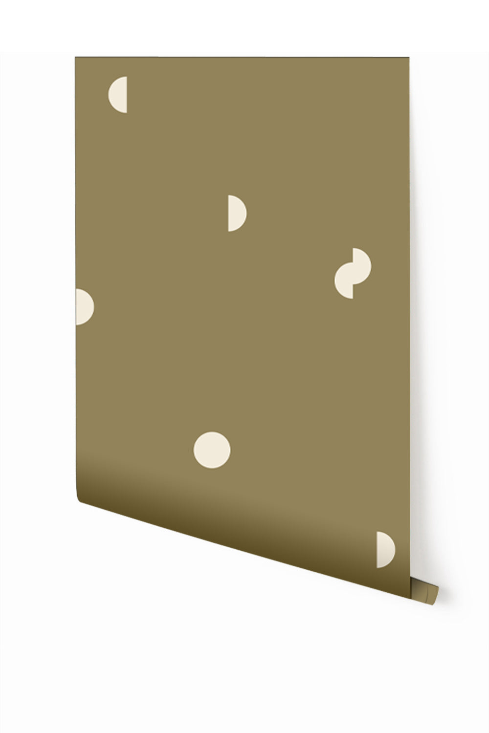 Mezzaluna© Wallpaper in Turtle + Cremé