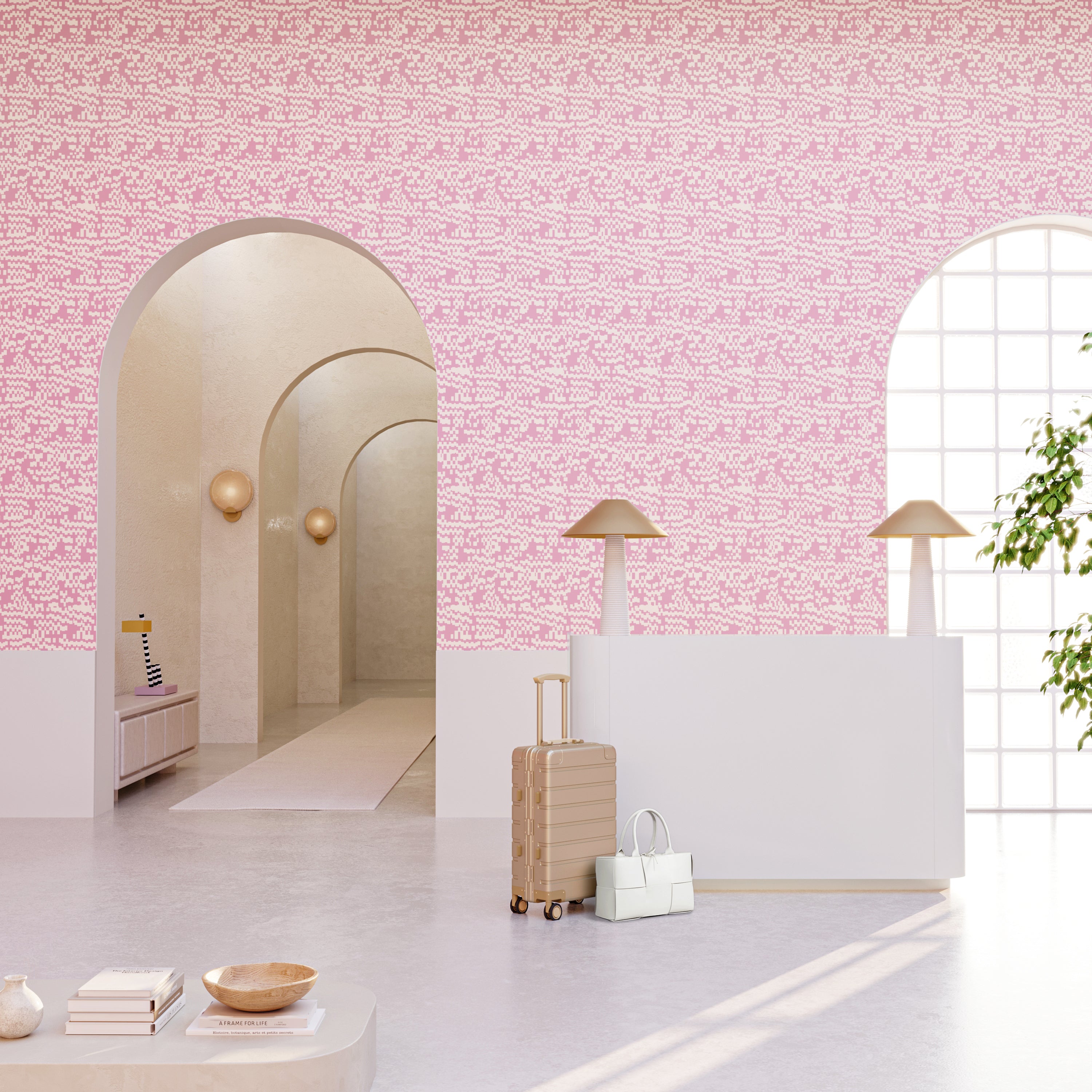 Pixel© Wallpaper in Care Bear + Cremé