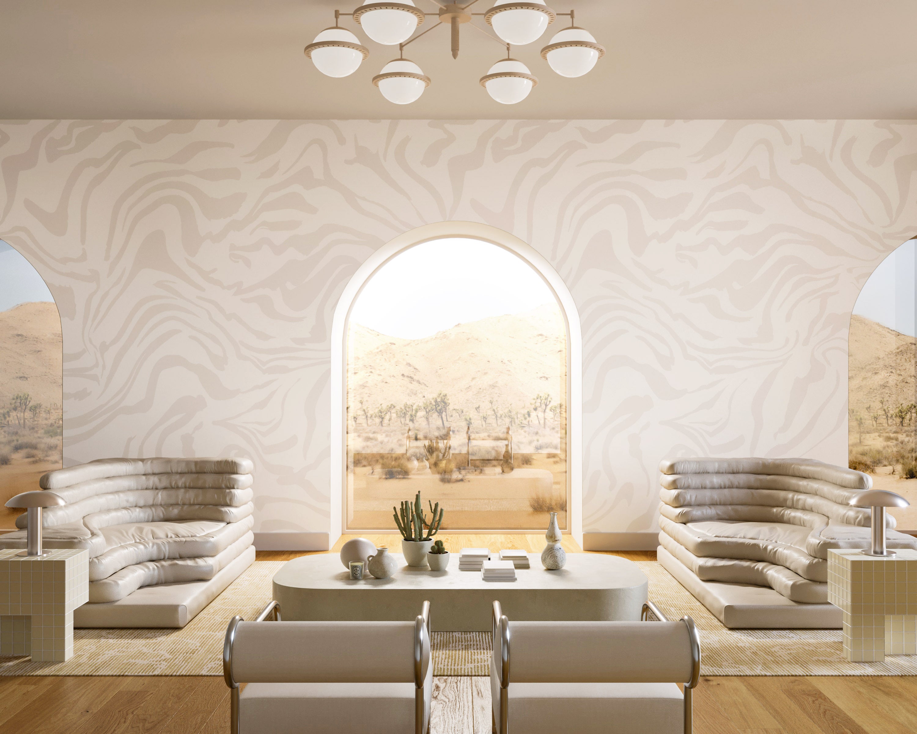 Primal© Mural Wallpaper in Milk