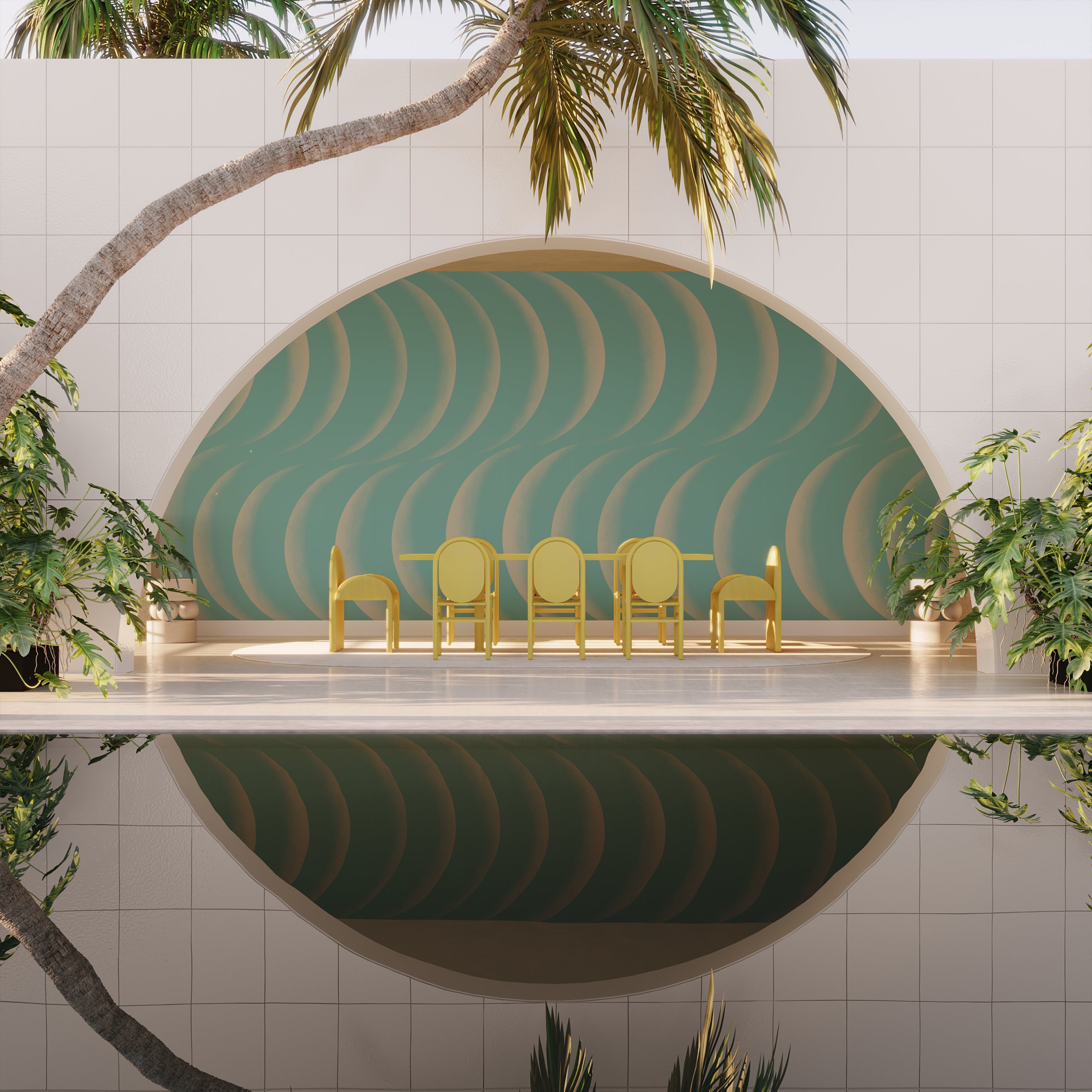 Coque© Wallpaper in Pool