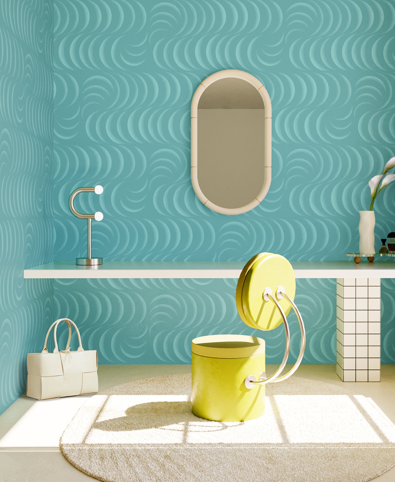 Petite Coque© Wallpaper in Blue Lagoon