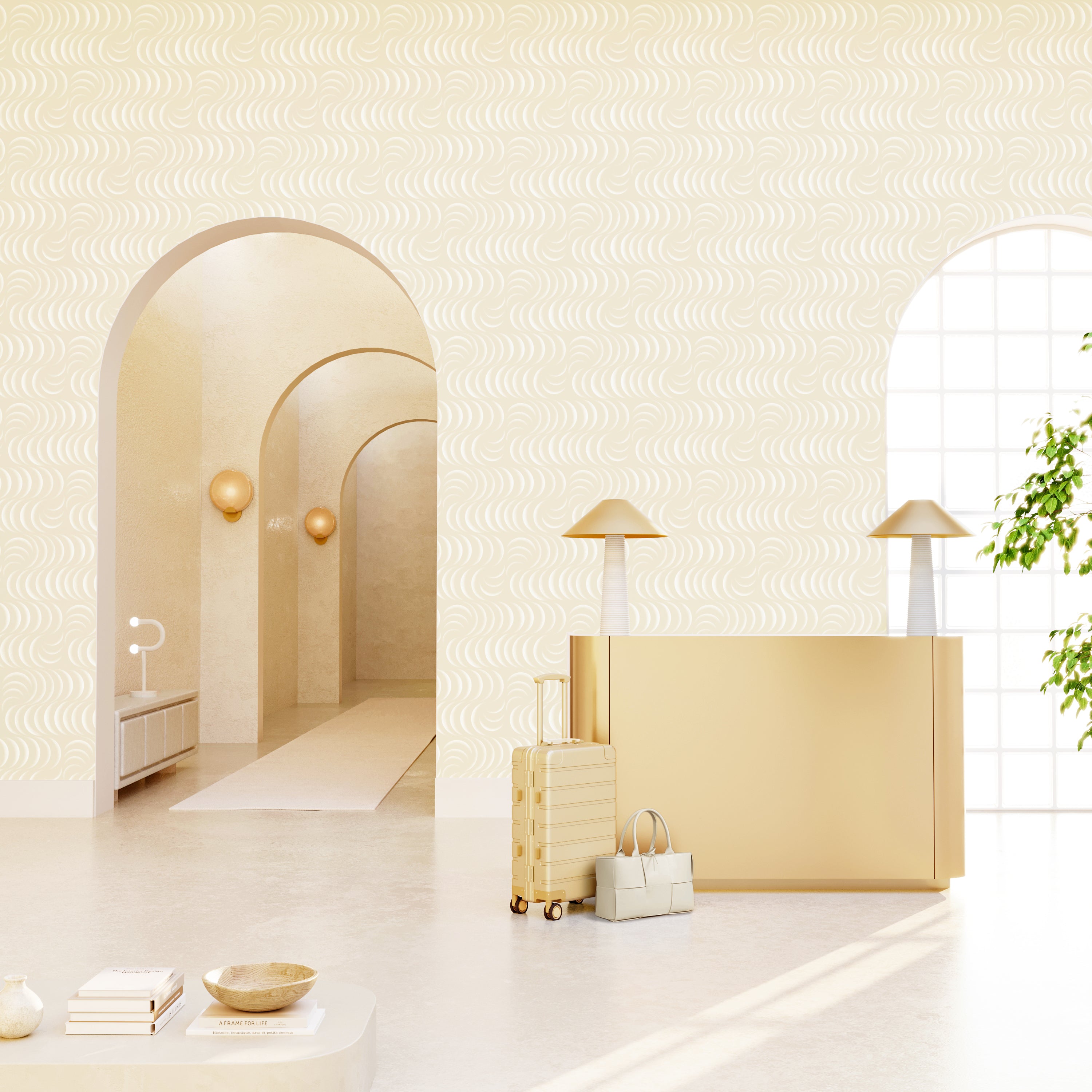 Petite Coque© Wallpaper in Cremé