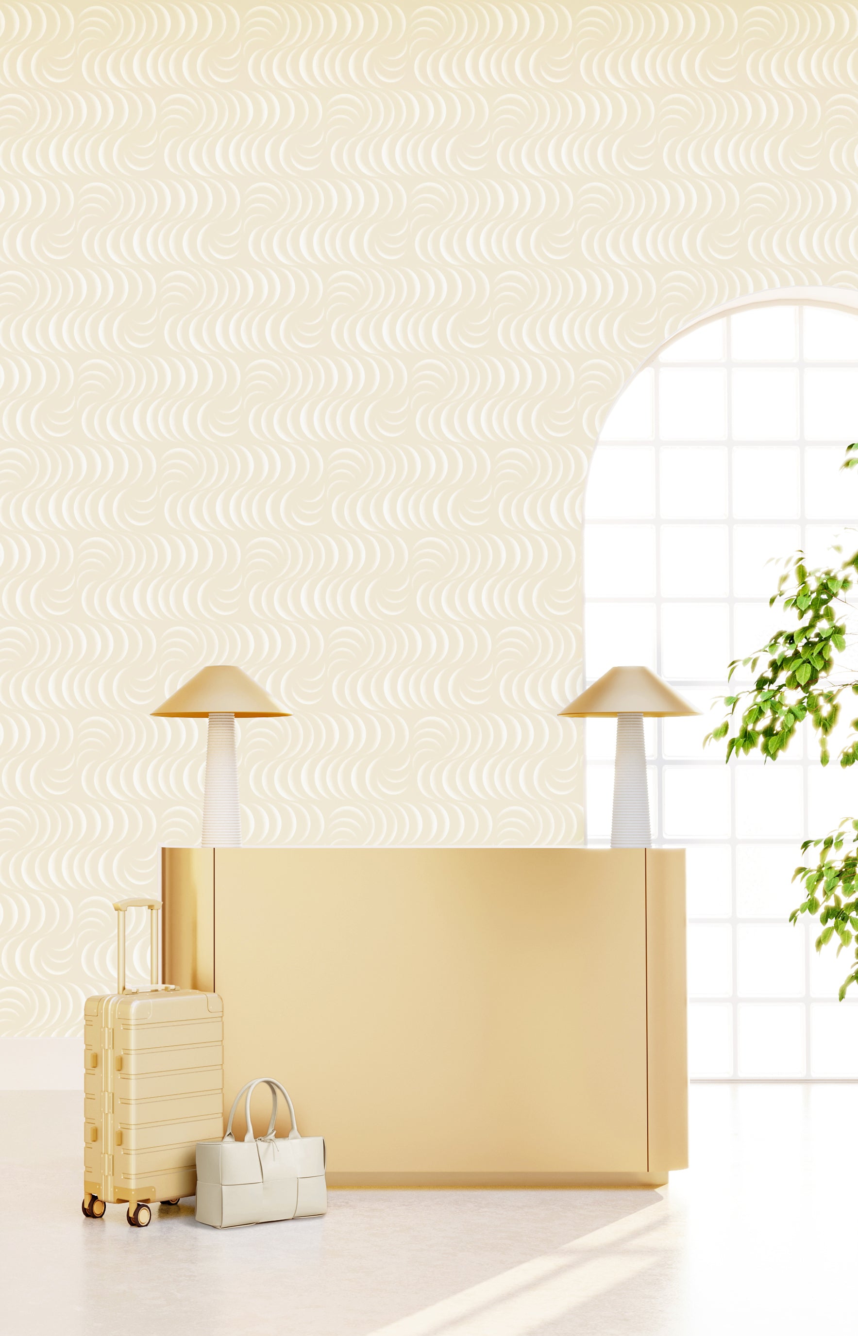 Petite Coque© Wallpaper in Cremé
