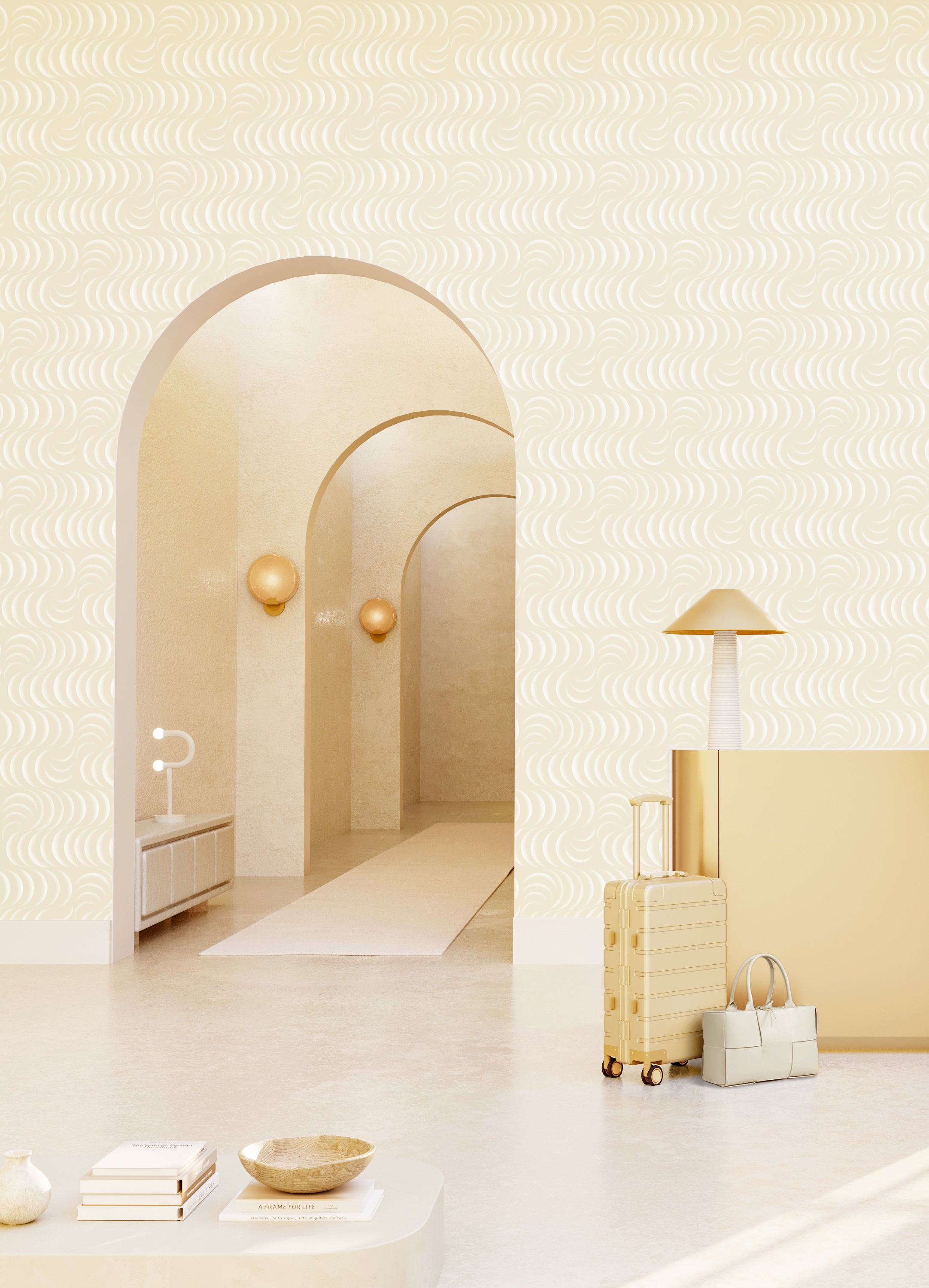 Petite Coque© Wallpaper in Cremé