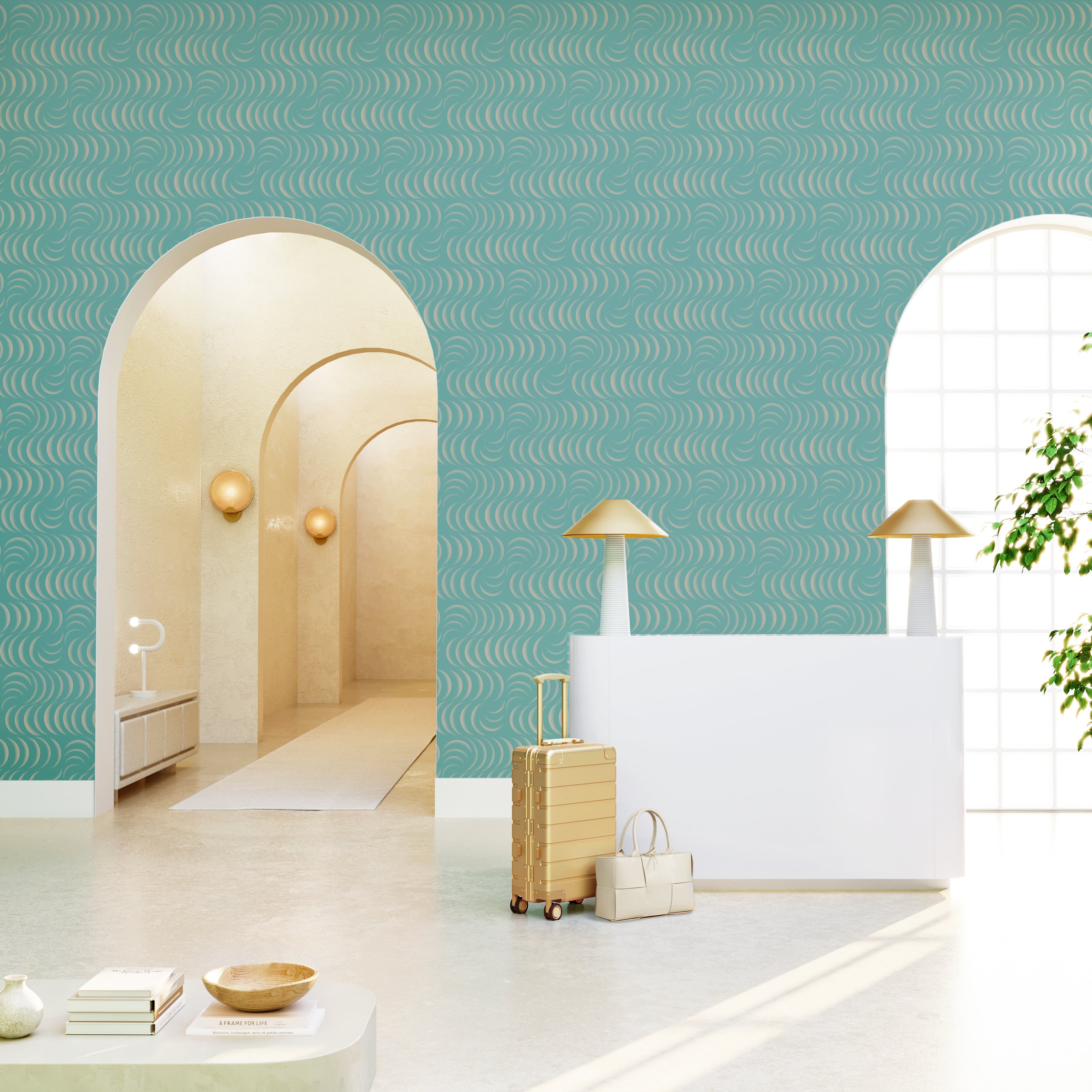 Petite Coque© Wallpaper in Pool