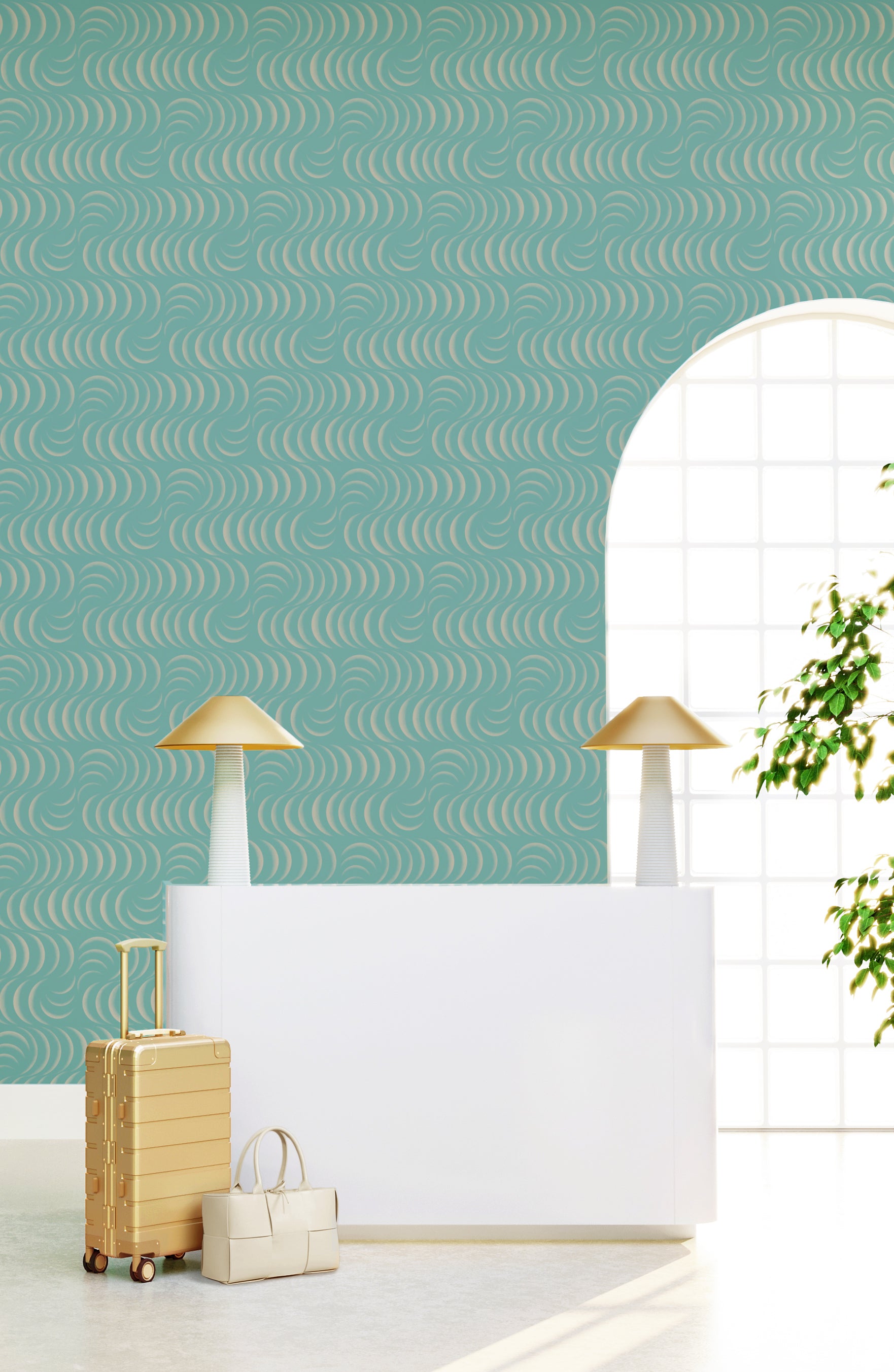 Petite Coque© Wallpaper in Pool