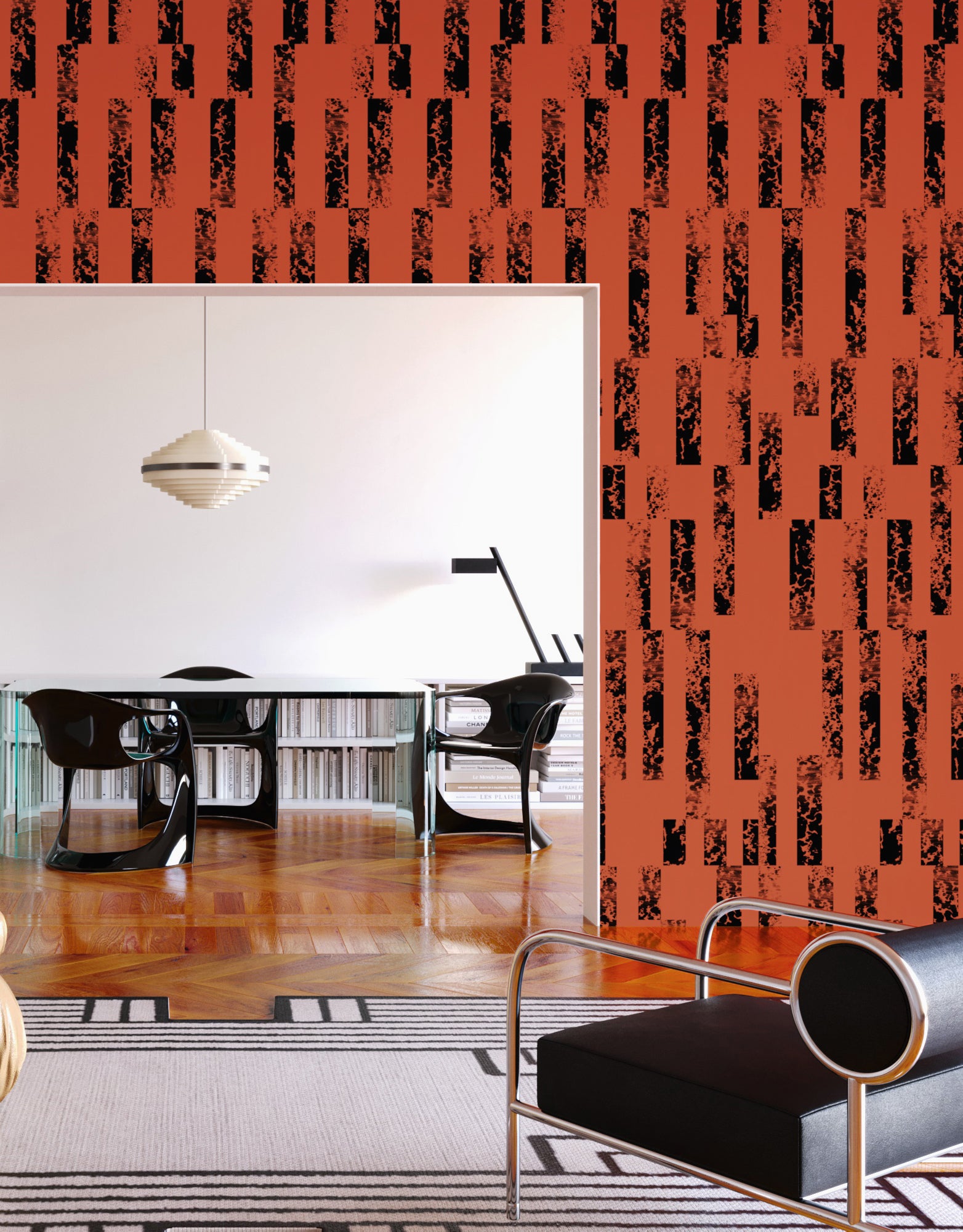 Corral© Wallpaper in Brick + Black