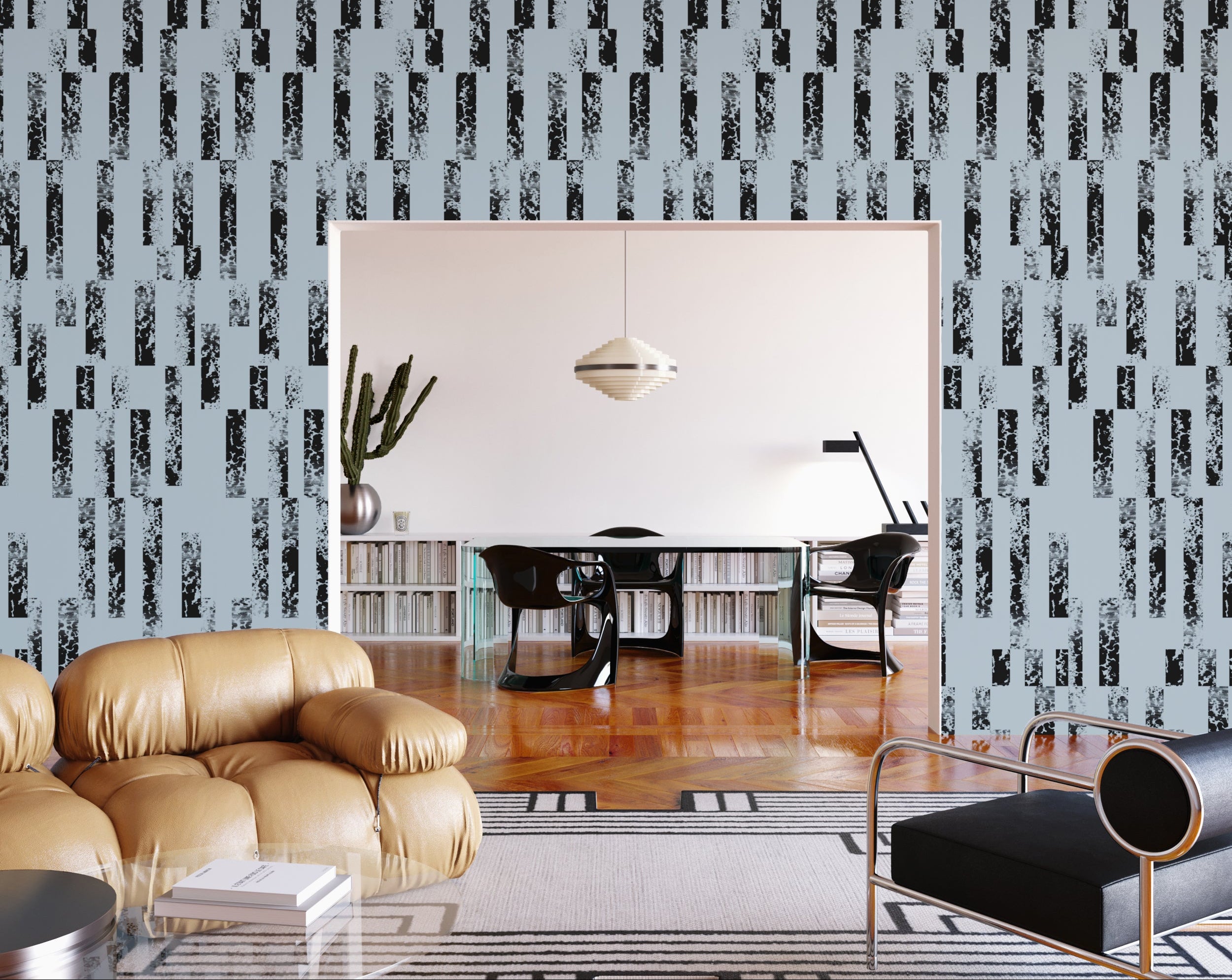 Corral© Wallpaper in Buxton Blue