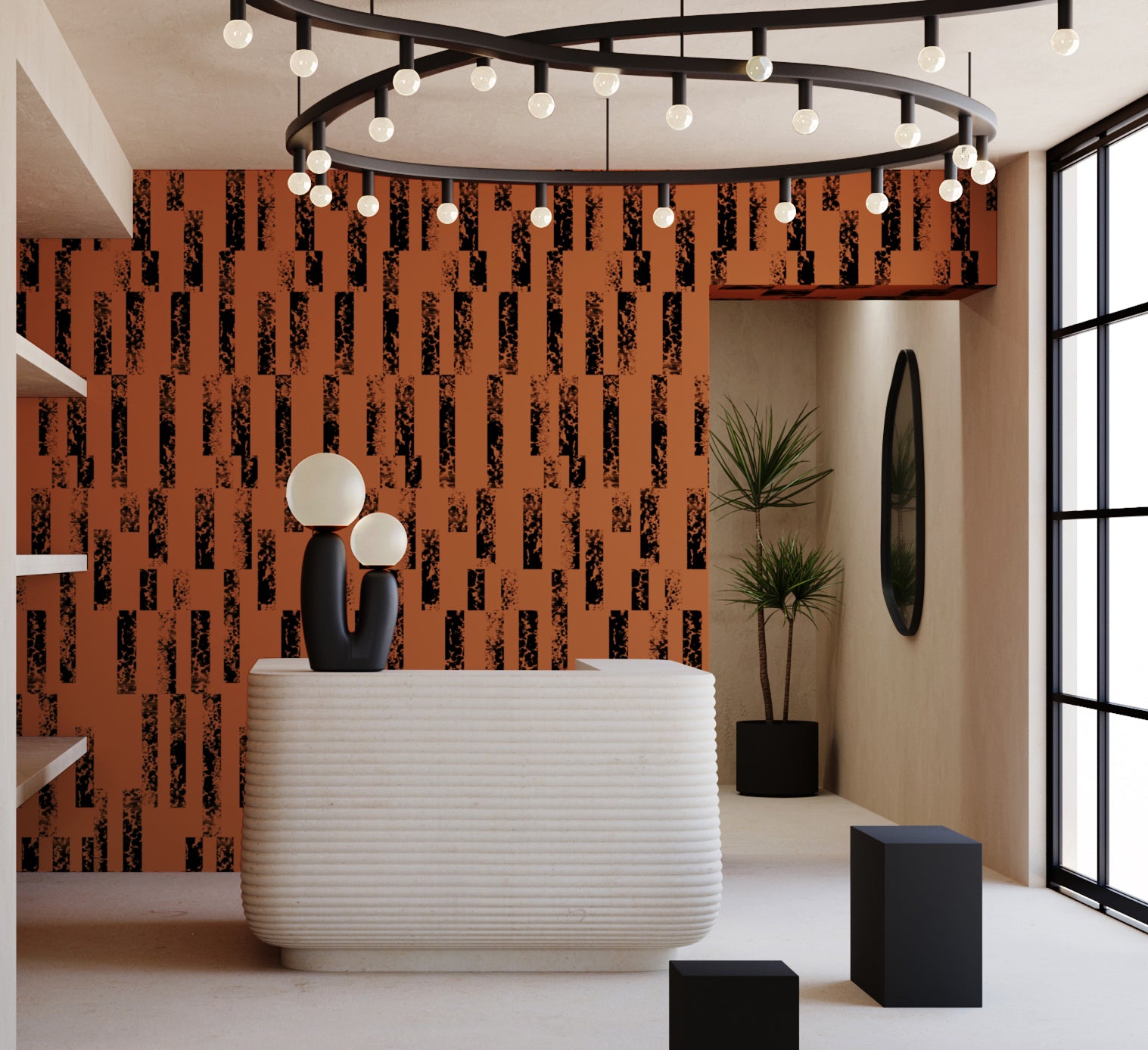 Corral© Wallpaper in Chestnut