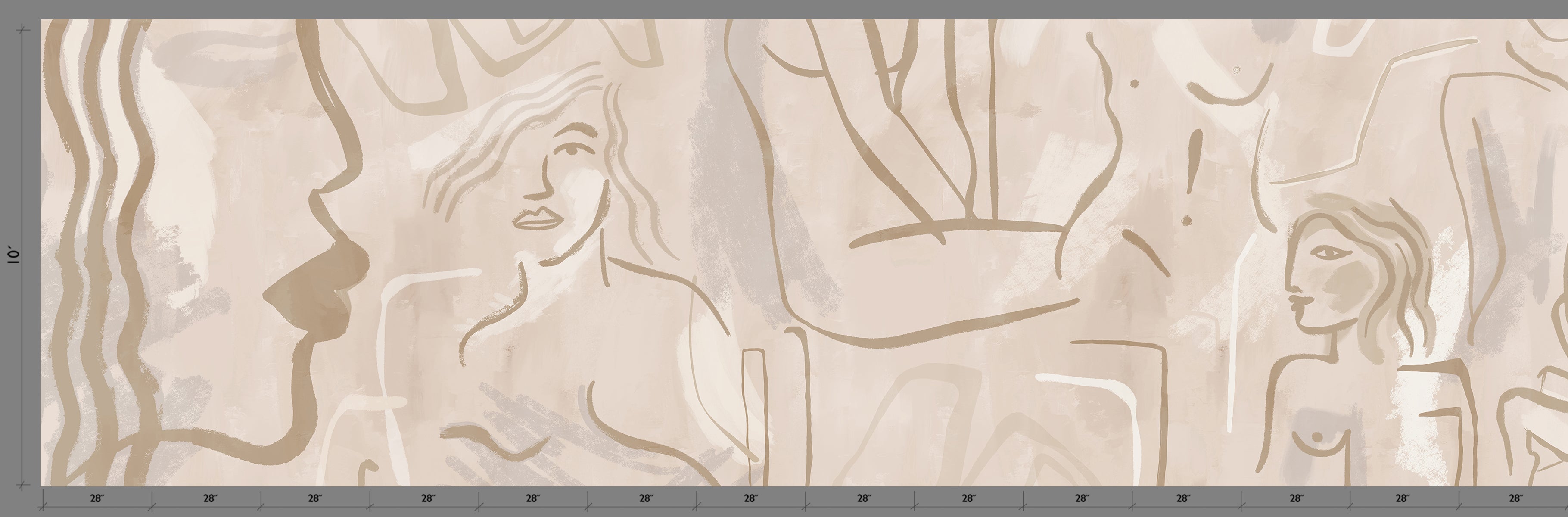 Famke© Mural Wallpaper in Cremé