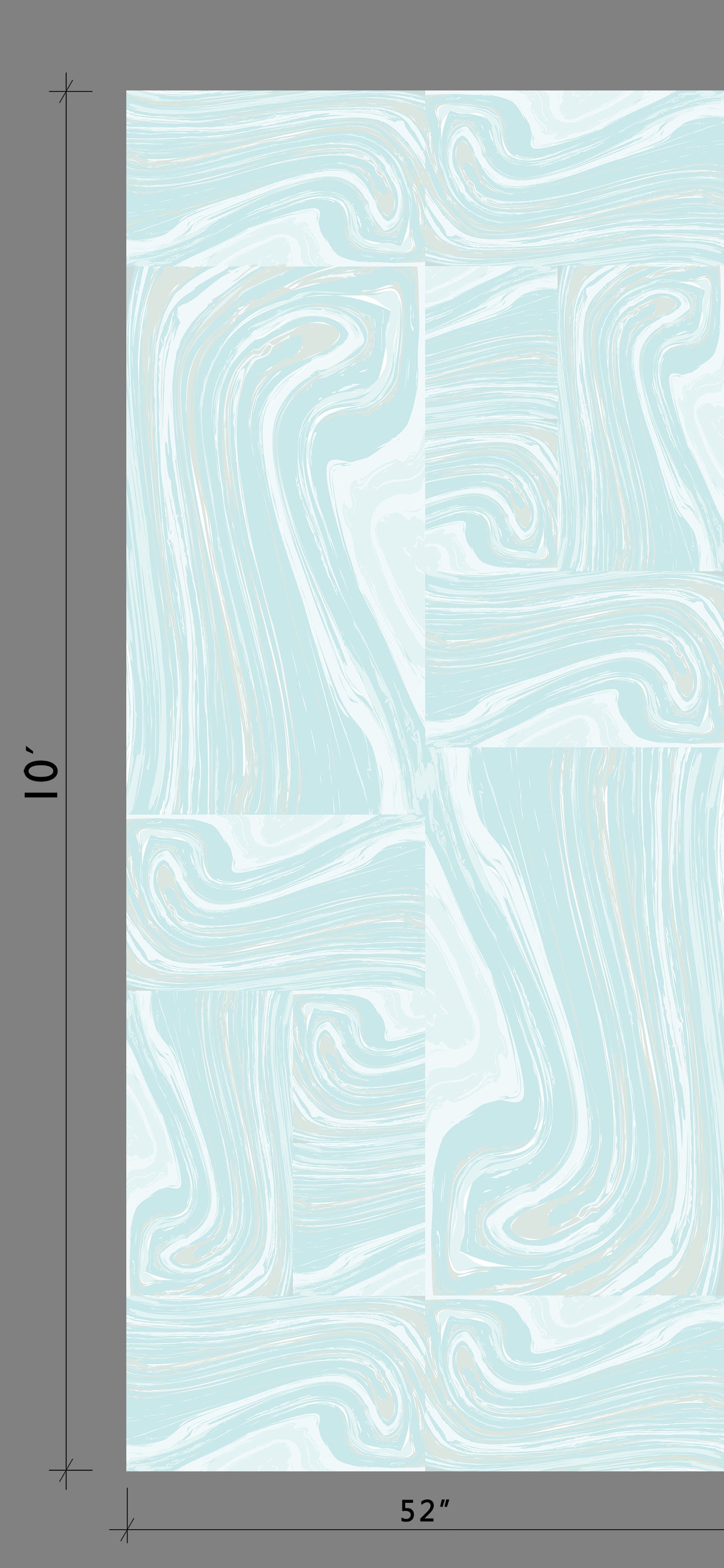 Crystalline© Wallpaper in Aqua