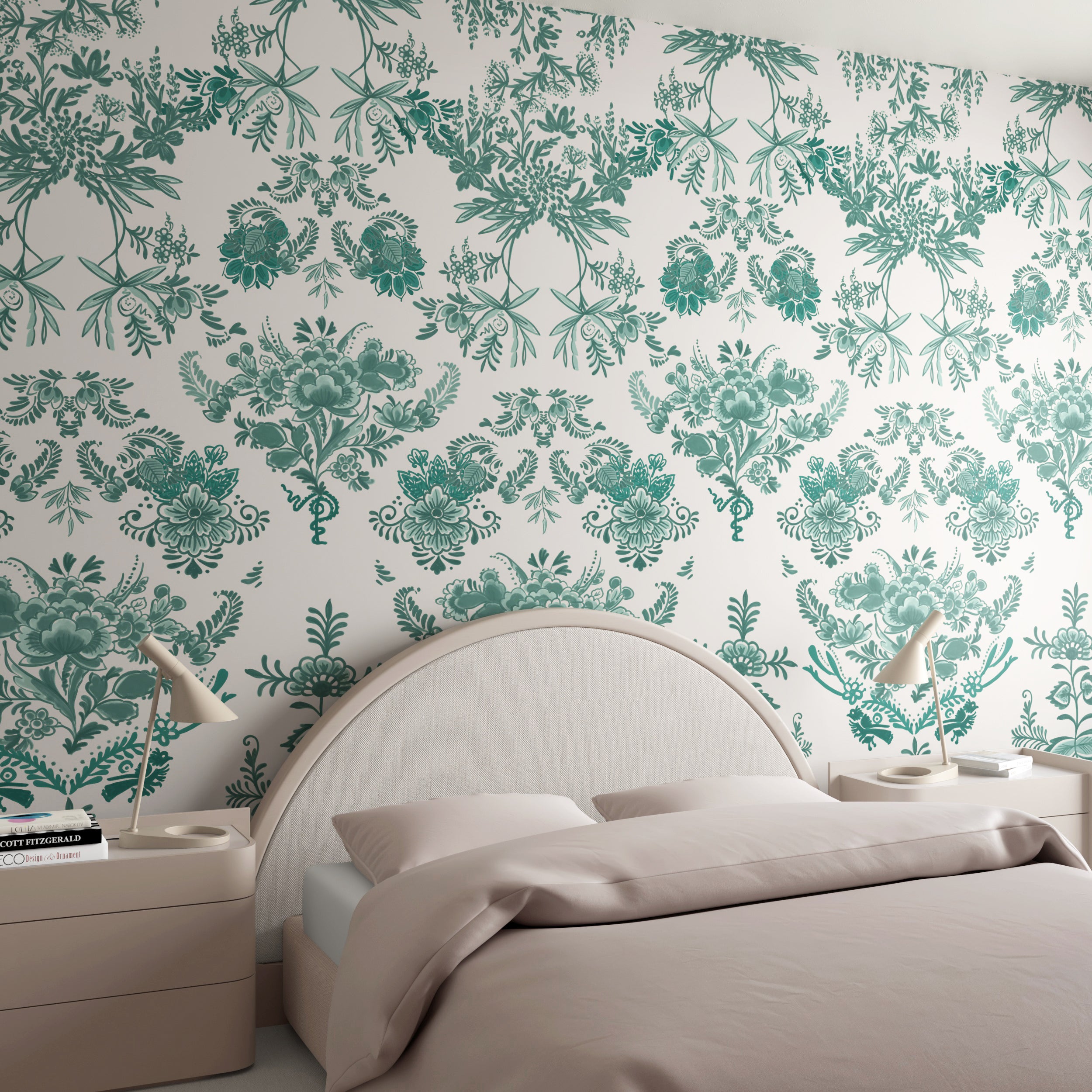 Delft© Mural Wallpaper in Green