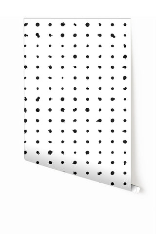 Dotted Line© Wallpaper in Black + White