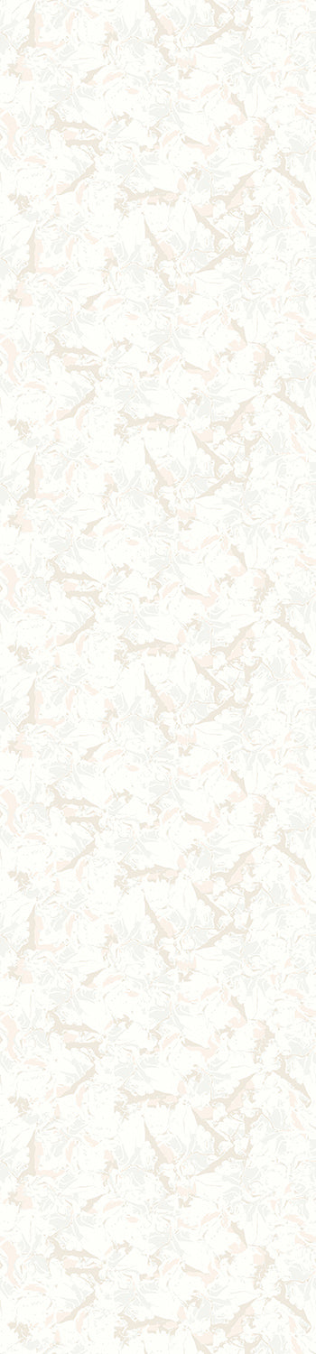 A rolled piece of Iris wallpaper in Dove color, showing a plain, solid pattern from drop it MODERN.