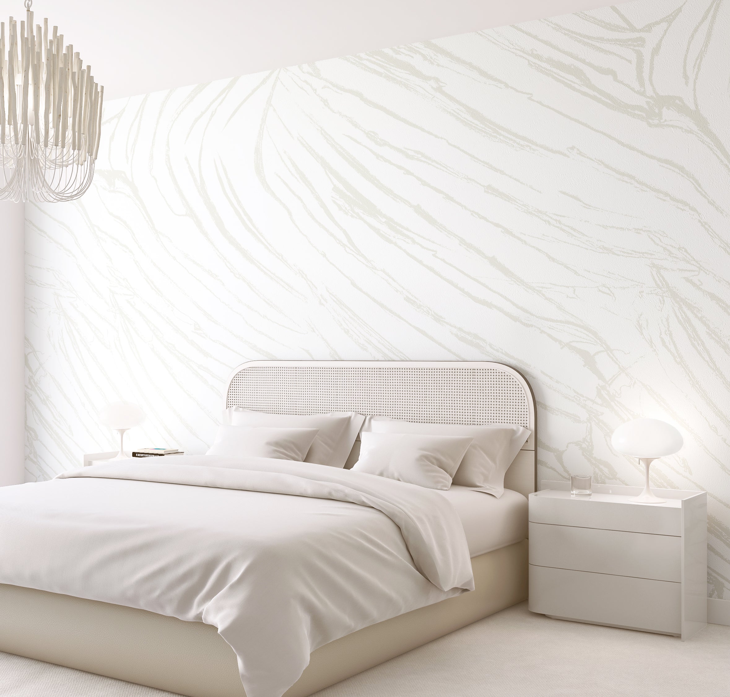 Dune© Mural Wallpaper in White