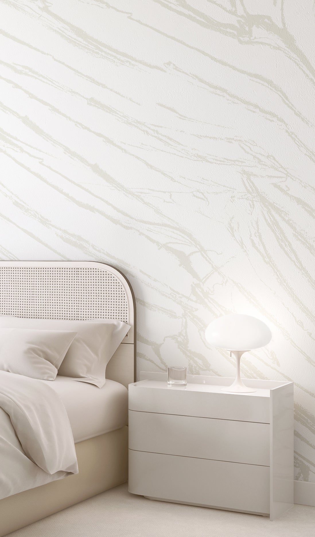 Dune© Mural Wallpaper in White