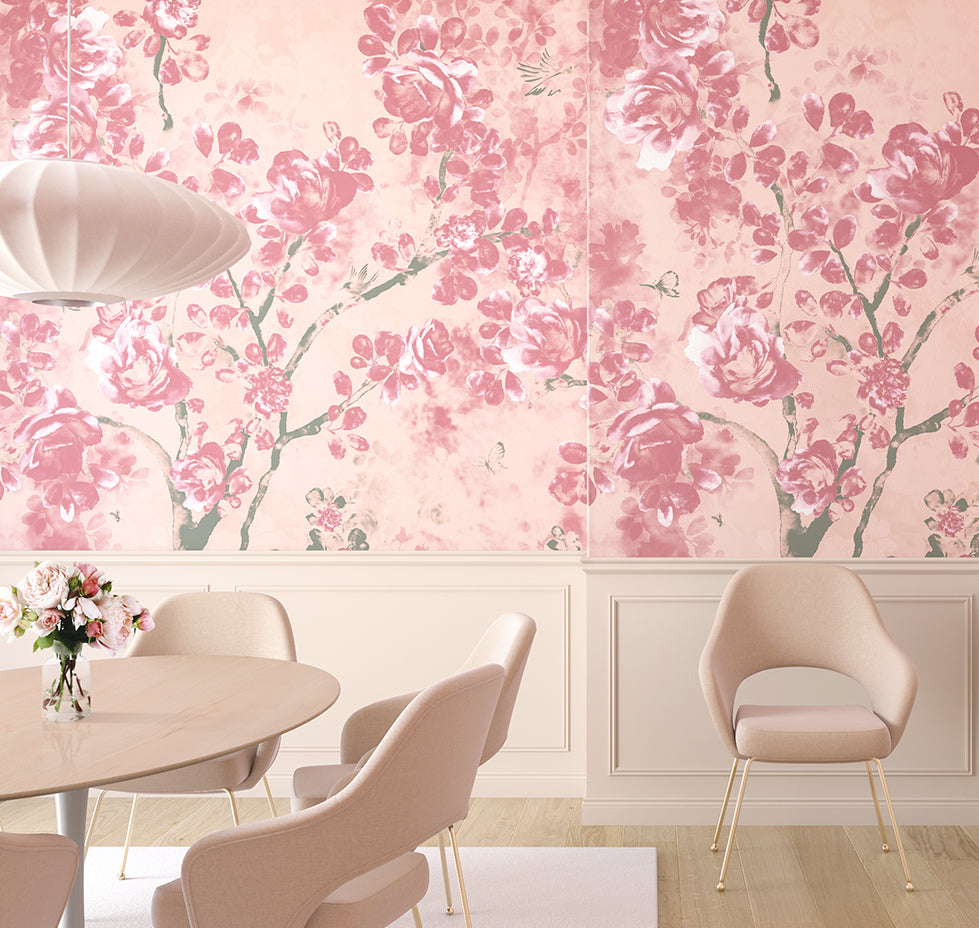 Eden© Mural Wallpaper in Mauve