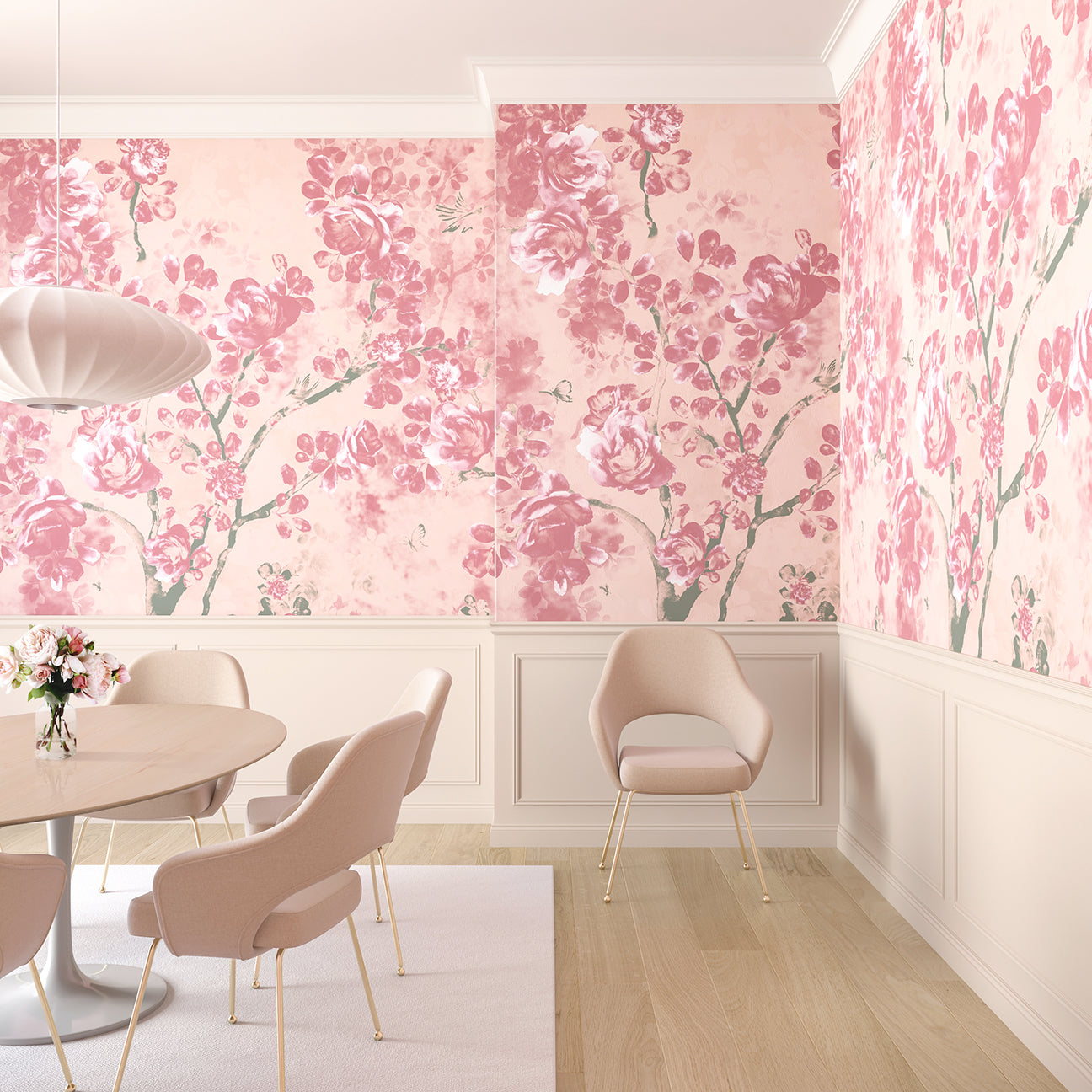Eden© Mural Wallpaper in Mauve