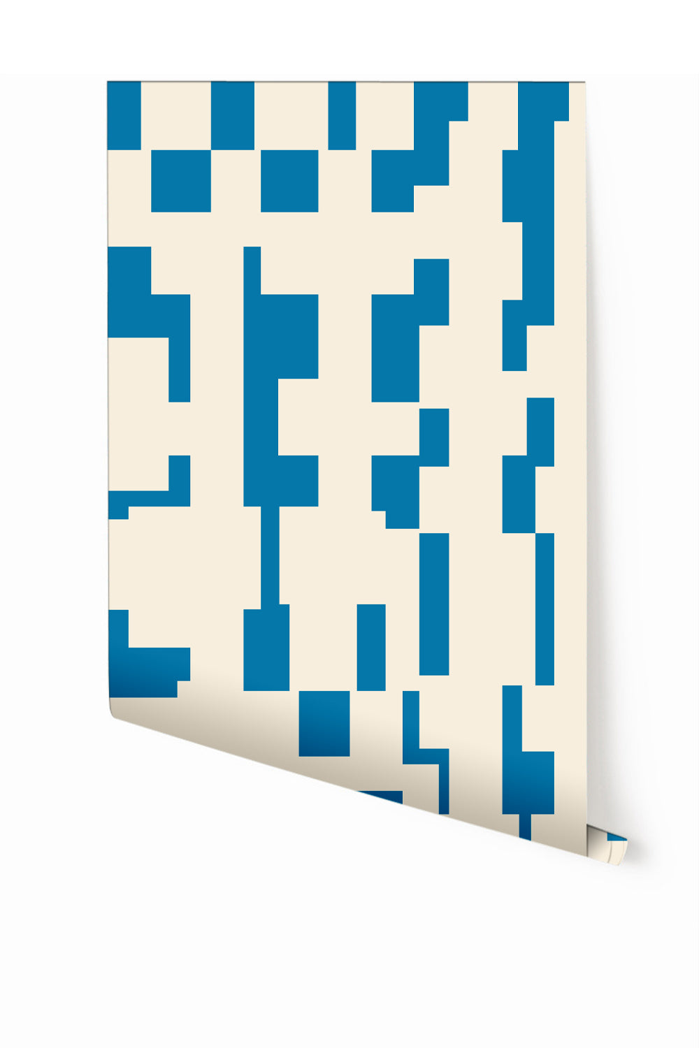 Mainframe© Wallpaper in Electric Blue + Cremé