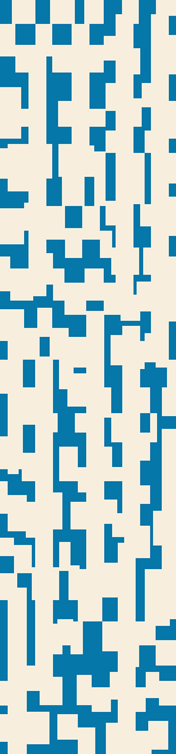 drop it MODERN's Mainframe© Wallpaper in Electric Blue + Cremé