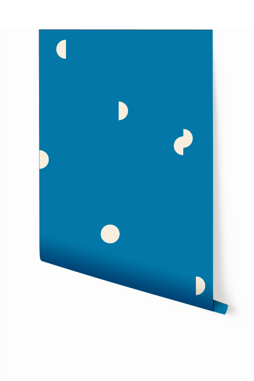 Mezzaluna© Wallpaper in Electric Blue + Cremé