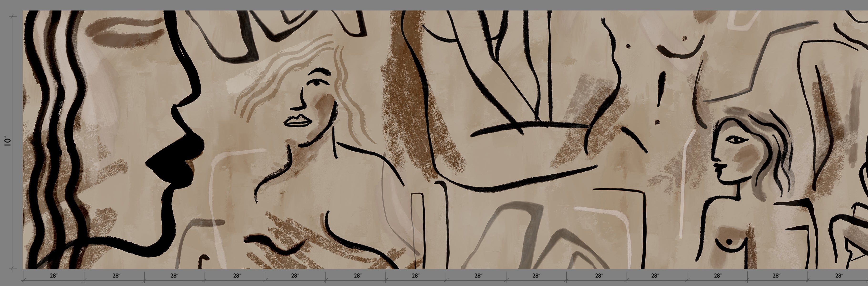 Famke© Mural Wallpaper in Earth