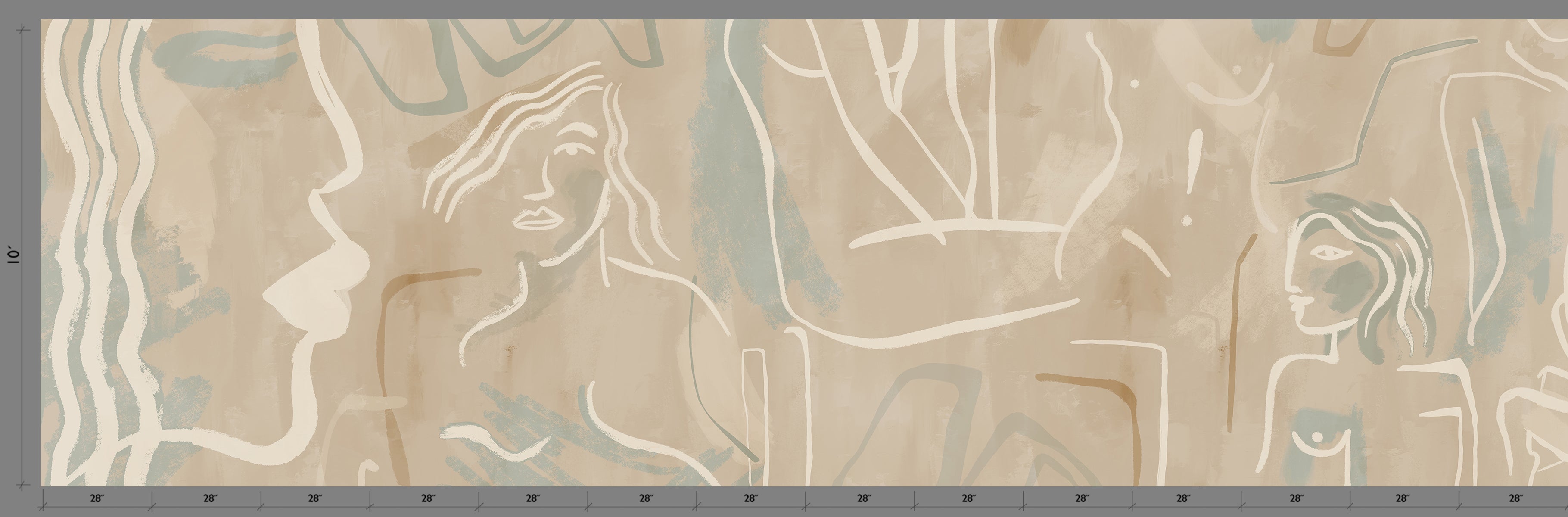 Famke© Mural Wallpaper in Ocean