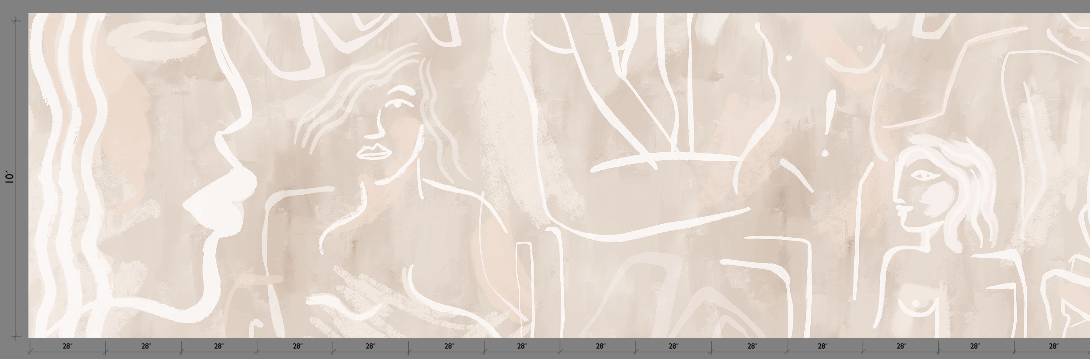 Famke© Mural Wallpaper in Sandstone