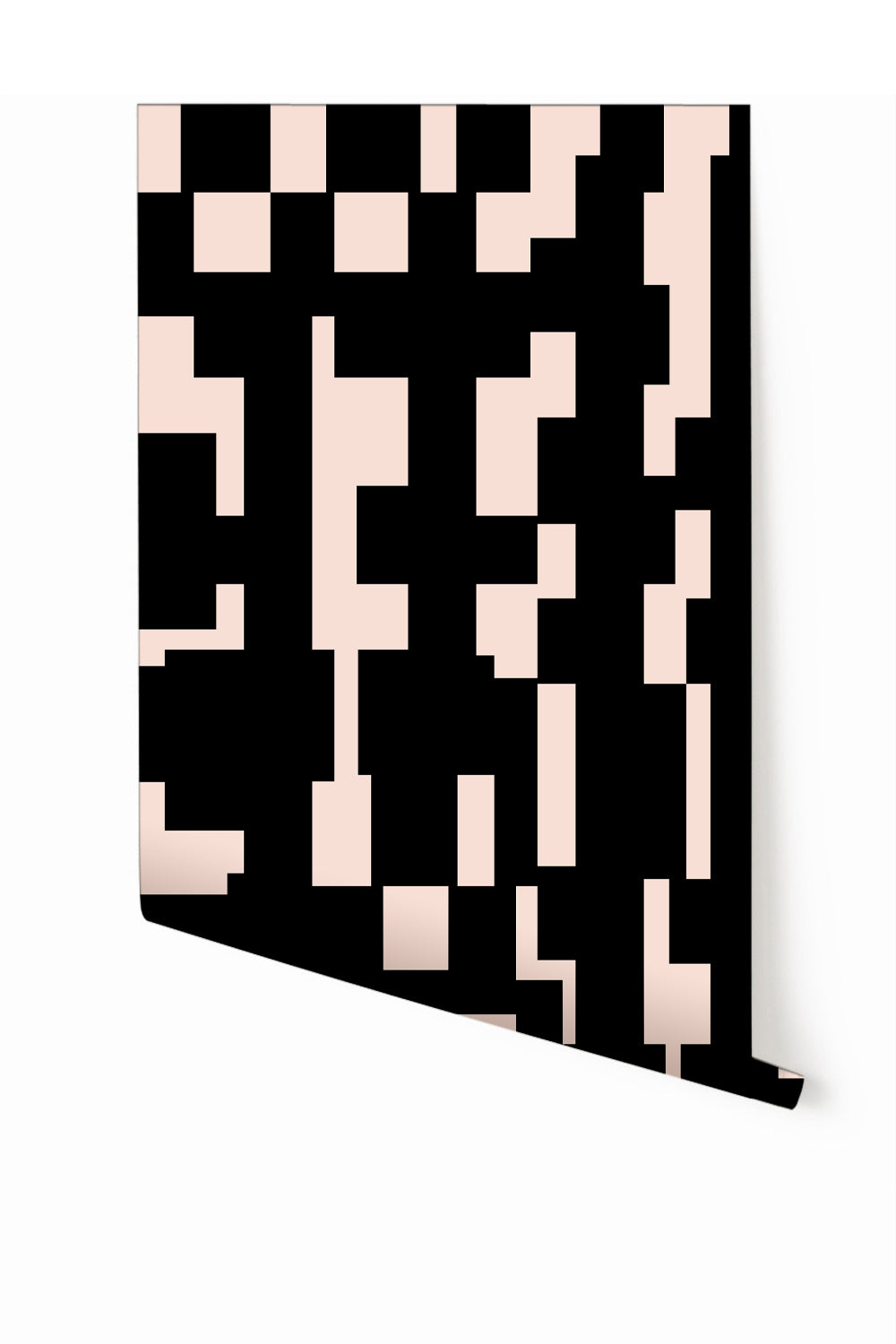 Mainframe© Wallpaper in Flamingo + Black