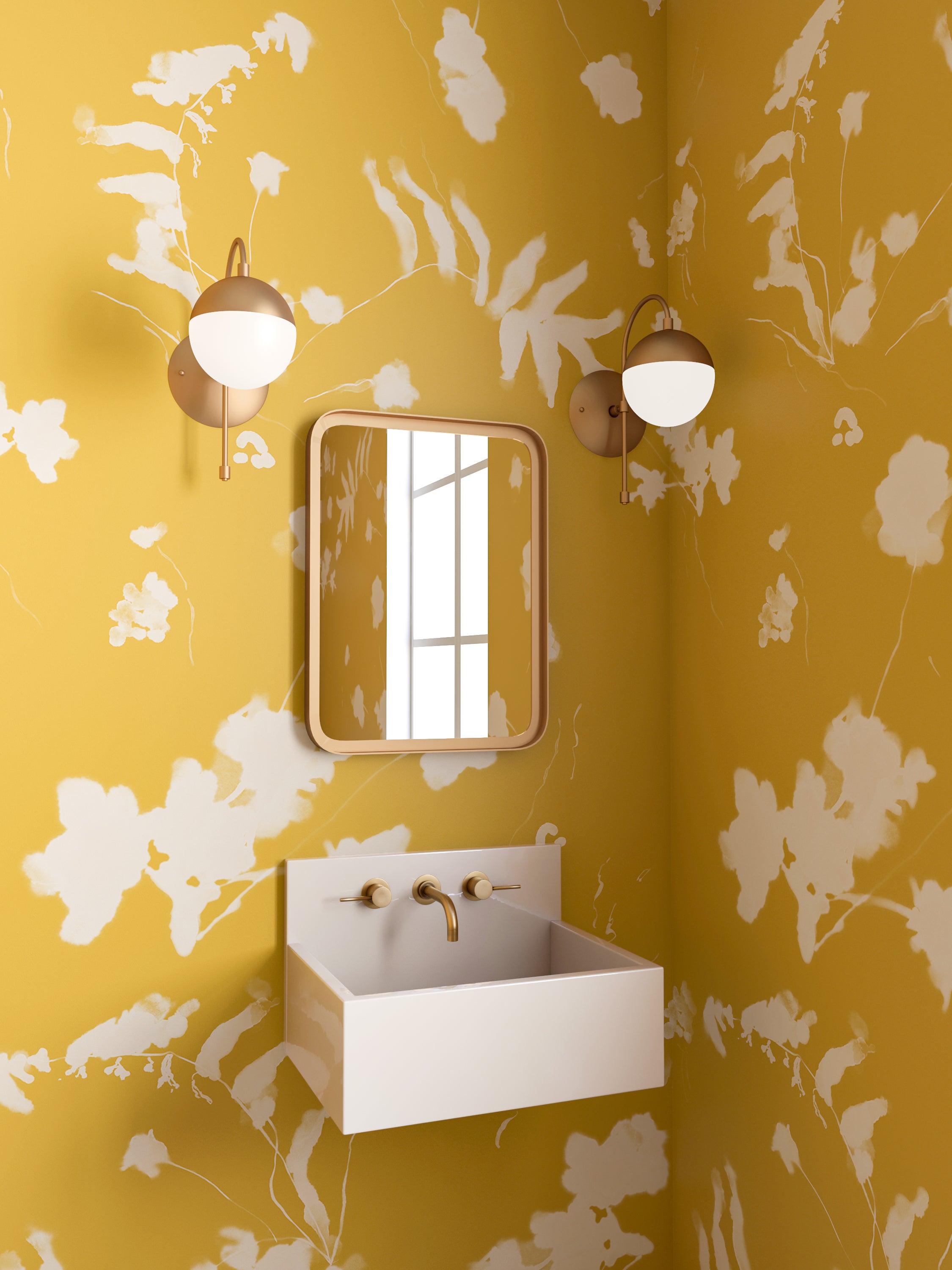 Greenhouse© Wallpaper in Mustard