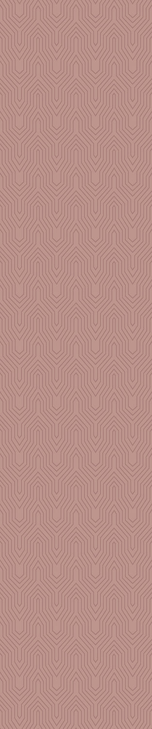 A roll of Gatsby wallpaper in mauve color with a geometric diamond pattern from drop it MODERN.