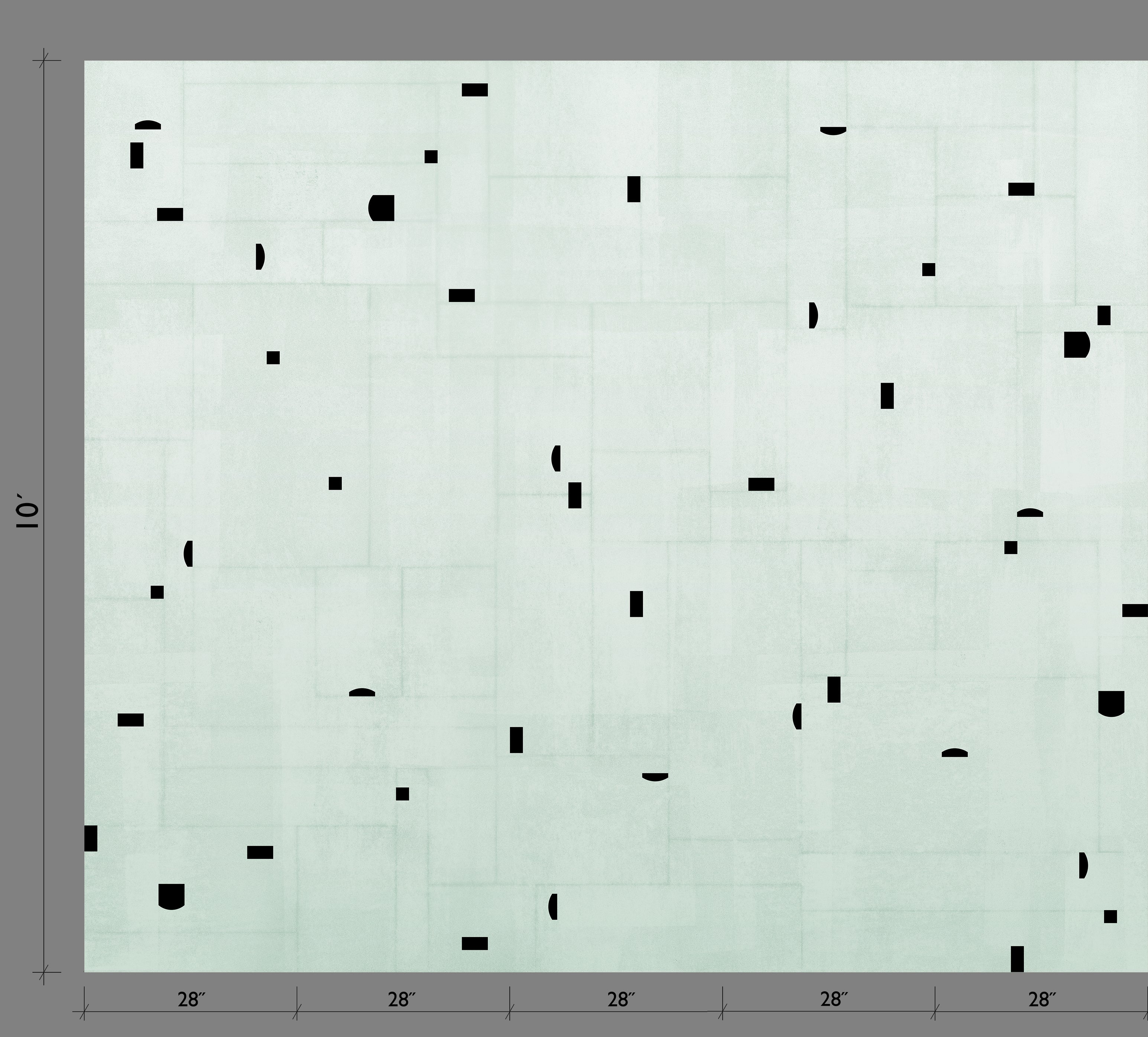 Geometrico© Wallpaper in Blue + Black