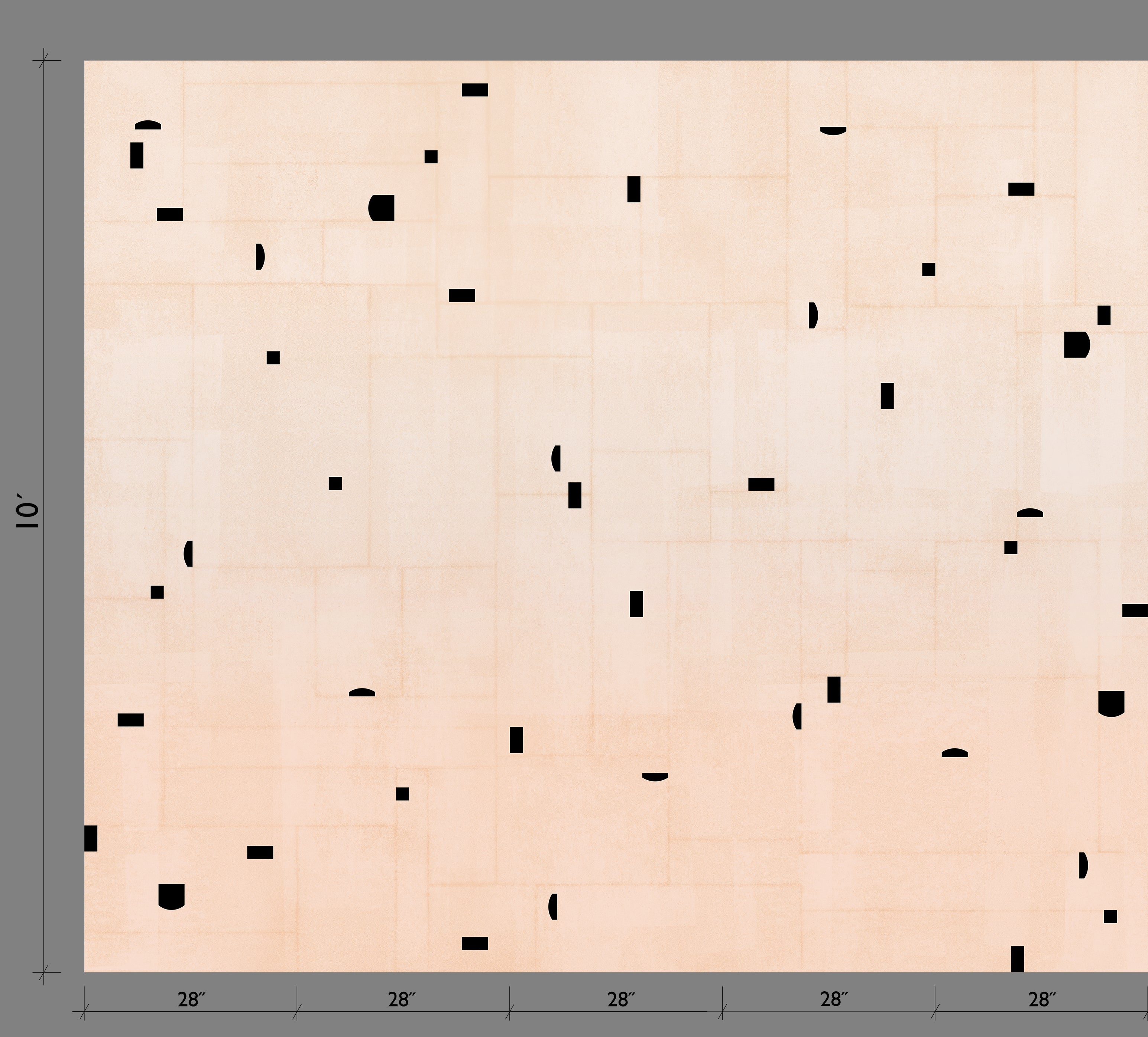 Geometrico© Wallpaper in Blush + Black