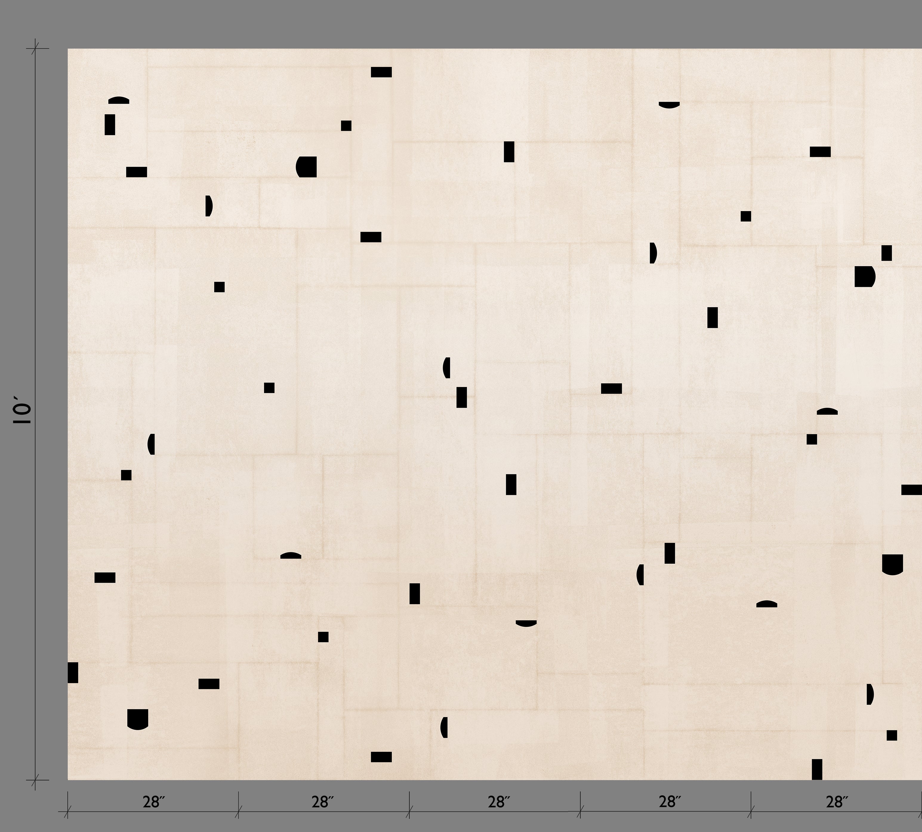 Geometrico© Wallpaper in Cremé + Black