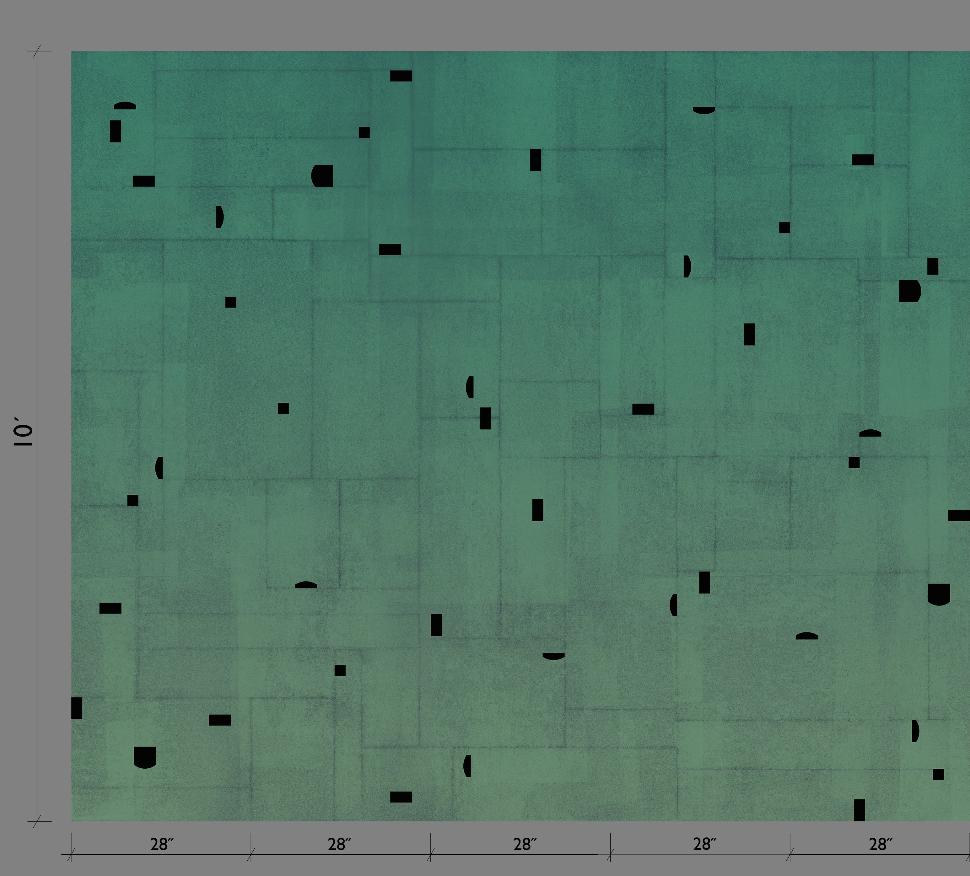 Geometrico© Wallpaper in Peacock