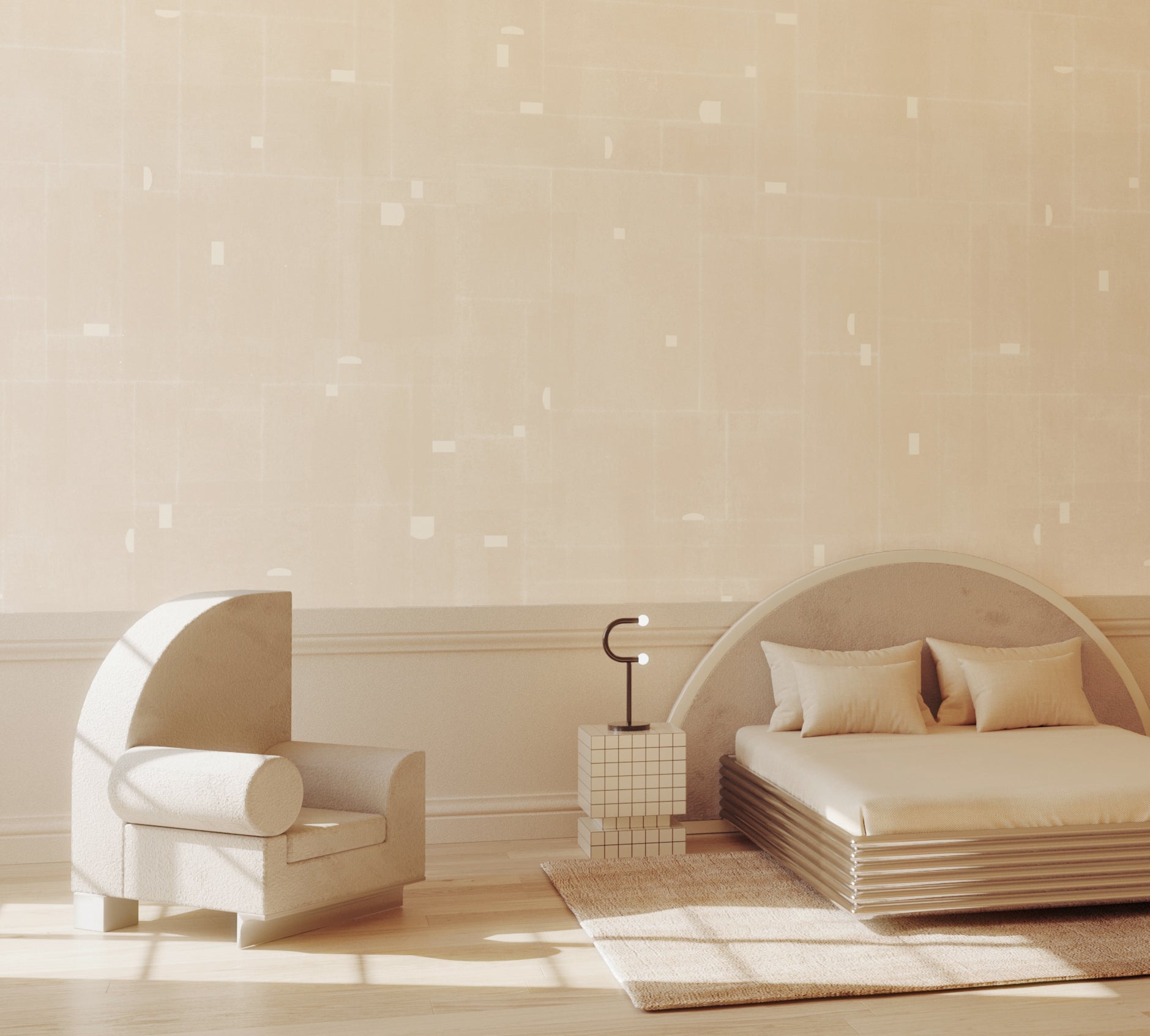 Geometrico© Wallpaper in Plaster