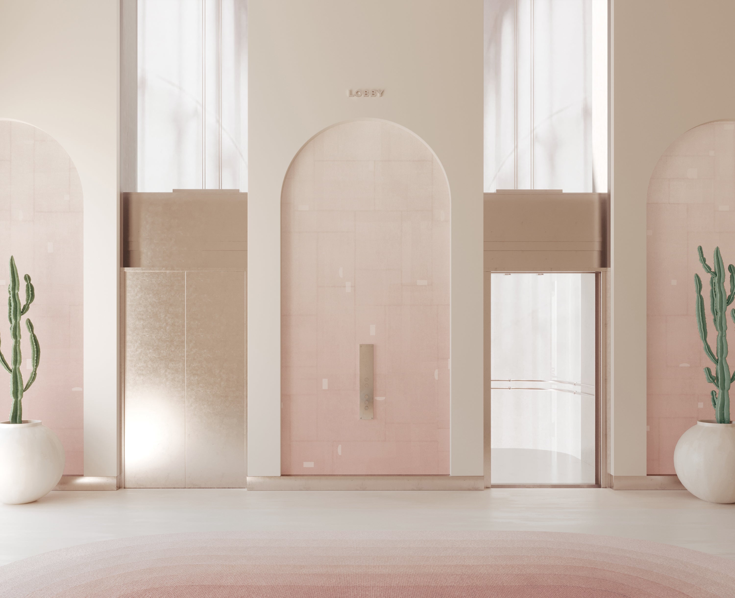 Geometrico© Wallpaper in Seashell