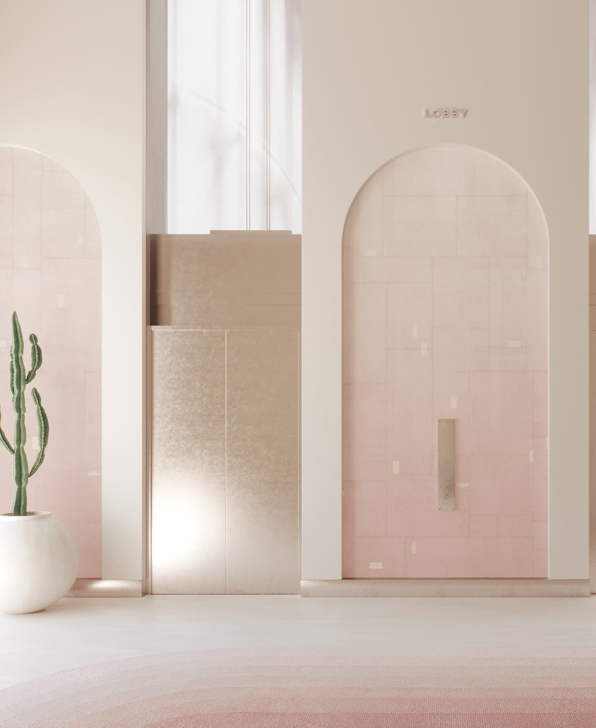 Geometrico© Wallpaper in Seashell