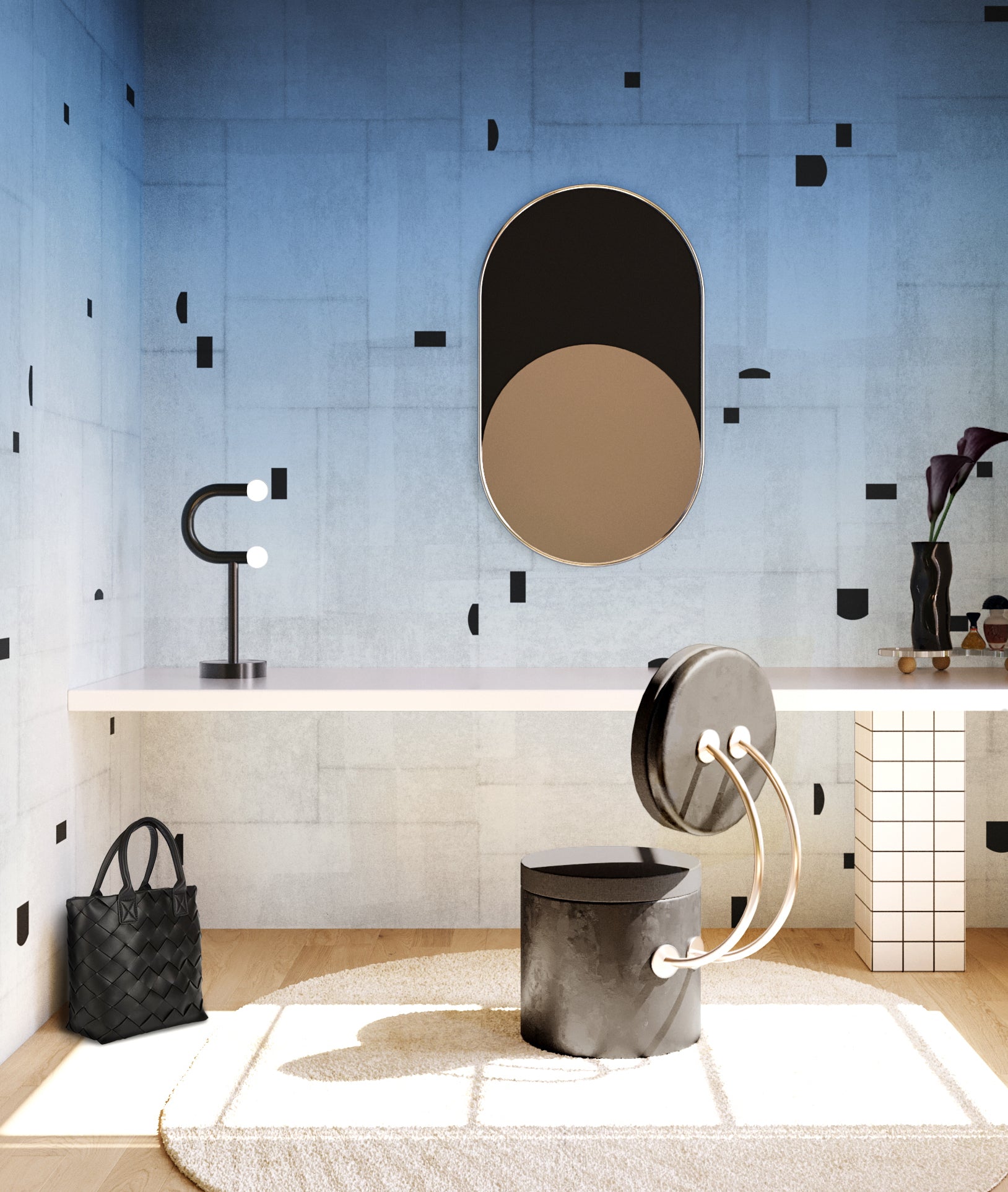 Geometrico© Wallpaper in Thunder