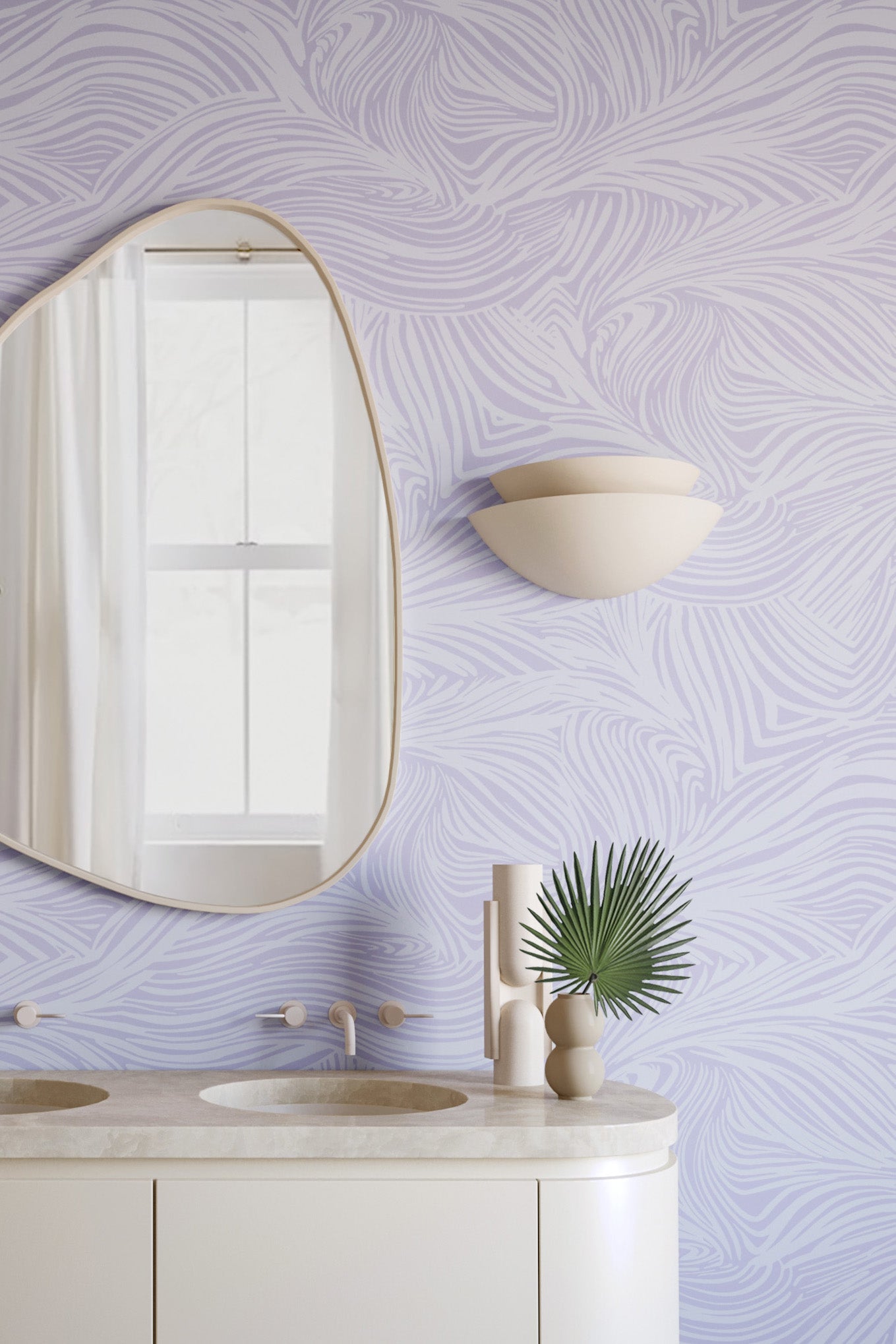 Hay Bale© Wallpaper in Silver Mist